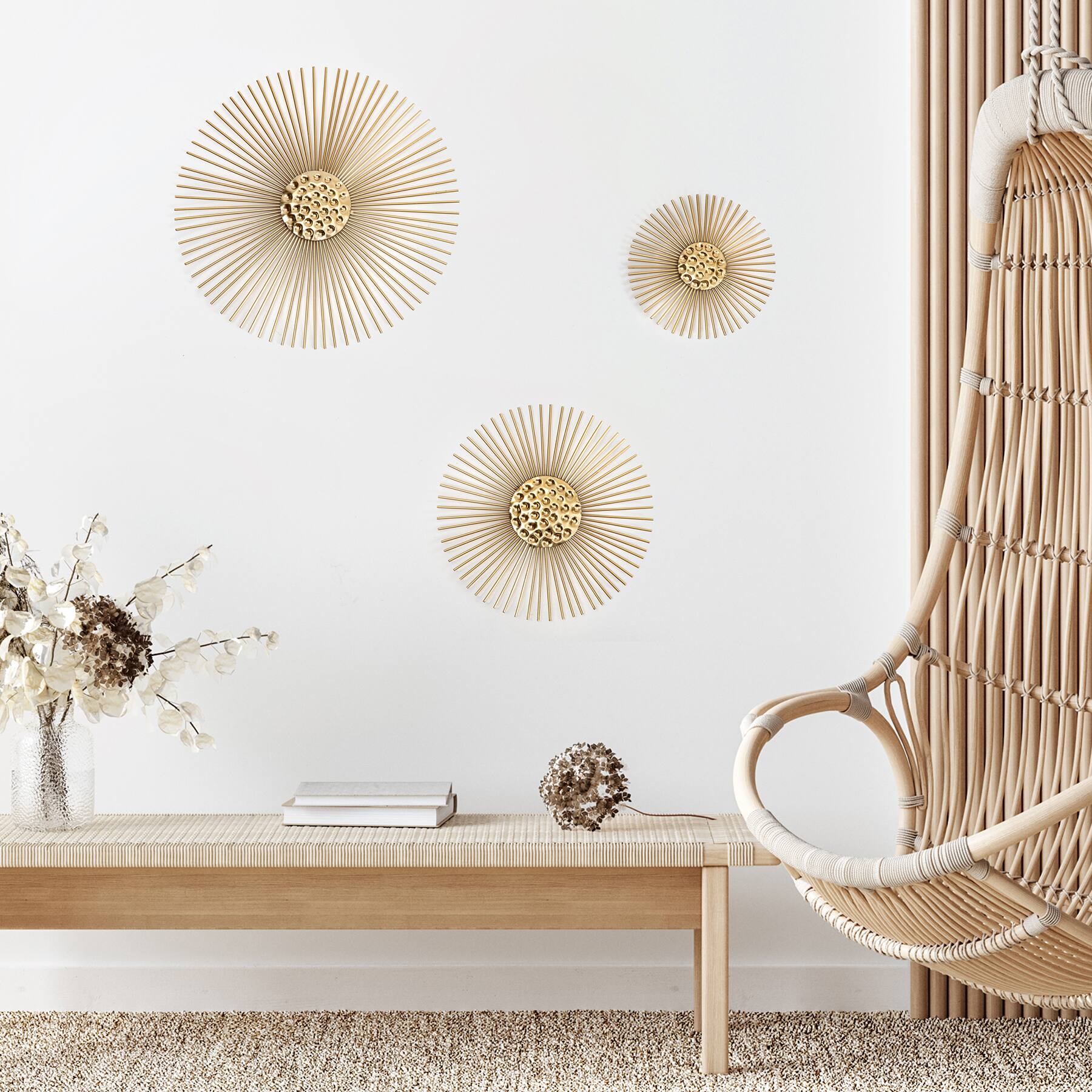 Habitat Decor Sunburst Metal Wall Art Set
