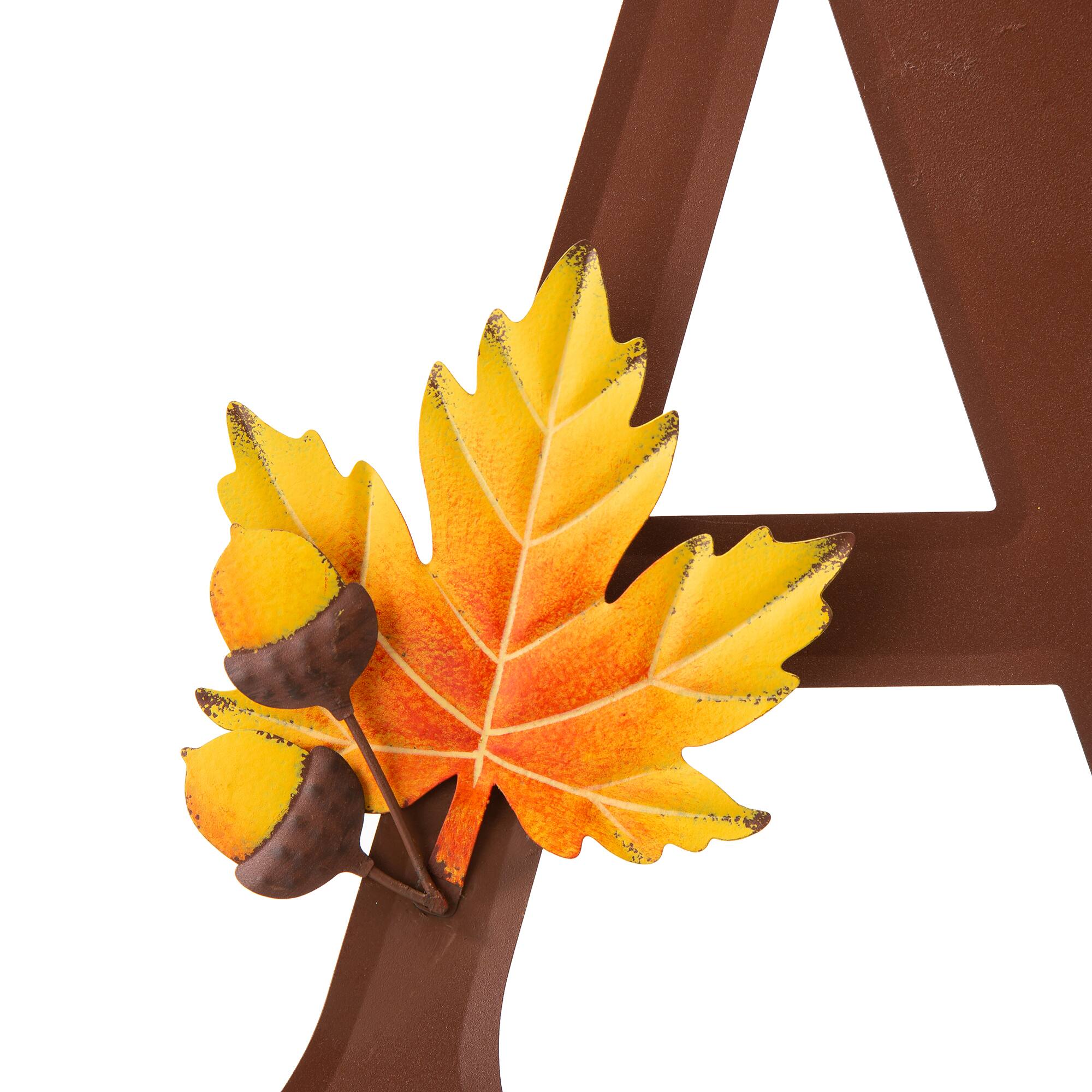 Glitzhome&#xAE; 24&#x22; Fall Metal Yard Stake or Standing D&#xE9;cor