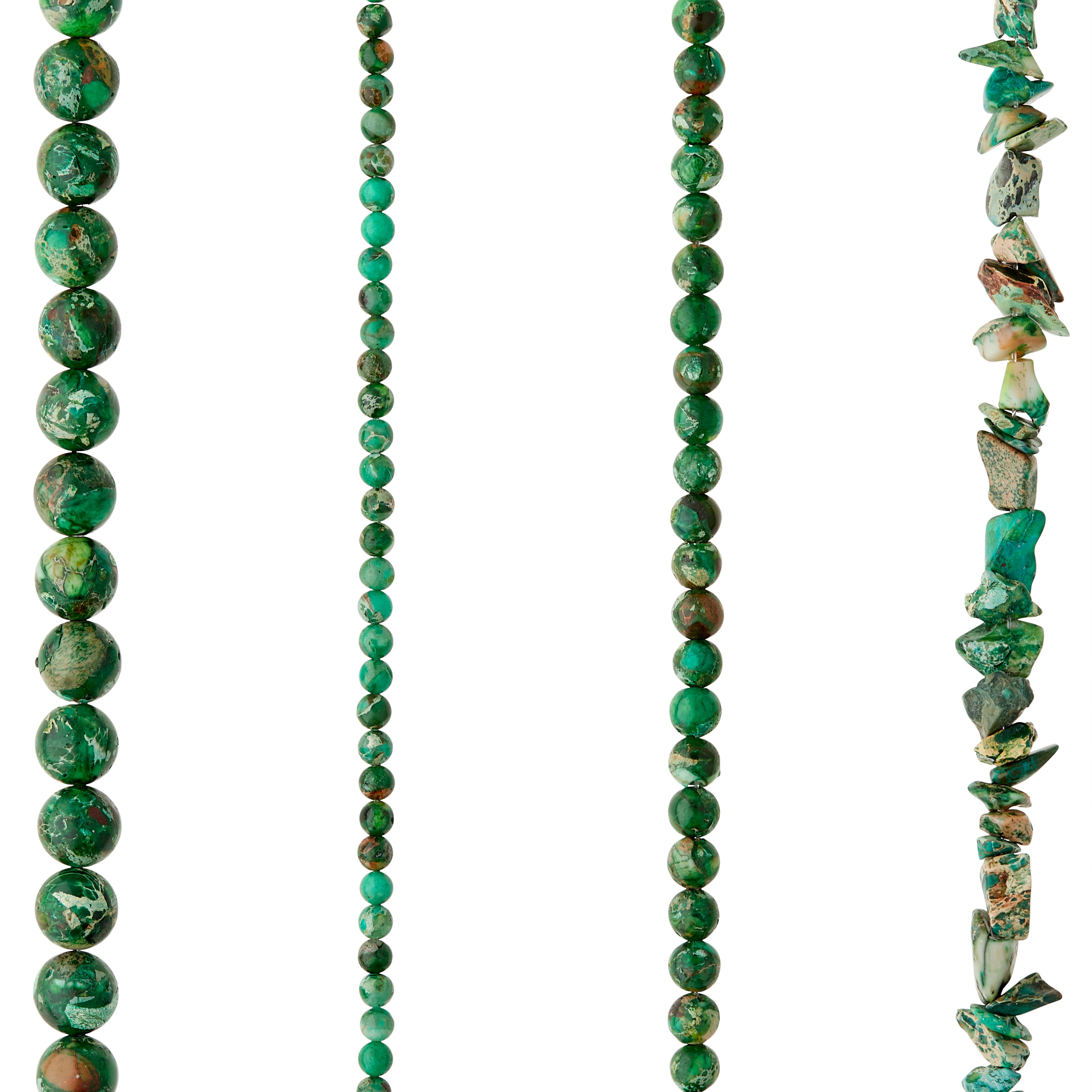 Green Jasper Stone Mix Beads by Bead Landing™