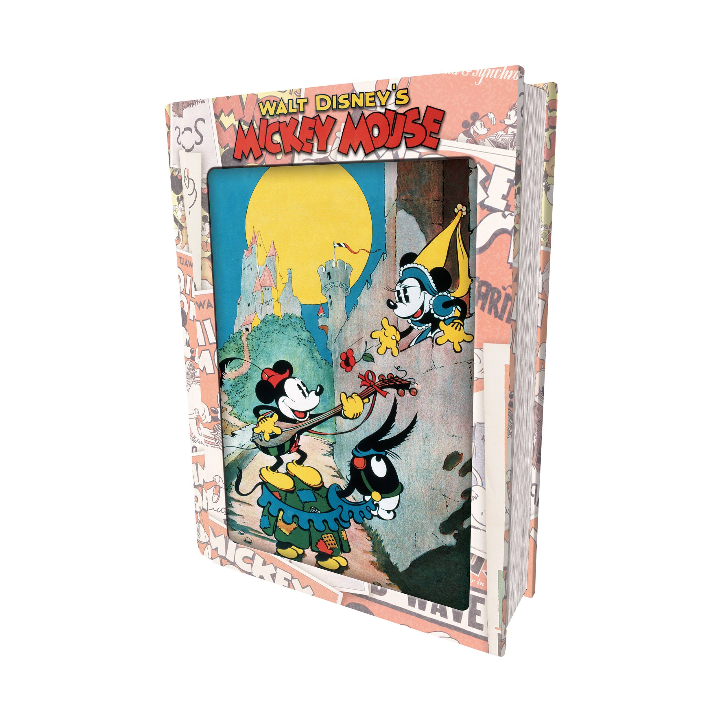 Walt Disney&#x27;s Mickey Mouse Classic in &#x22;Ye Olden Days&#x22; 3D Lenticular Jigsaw Puzzle in a Collectible Tin Book: 300 Pcs