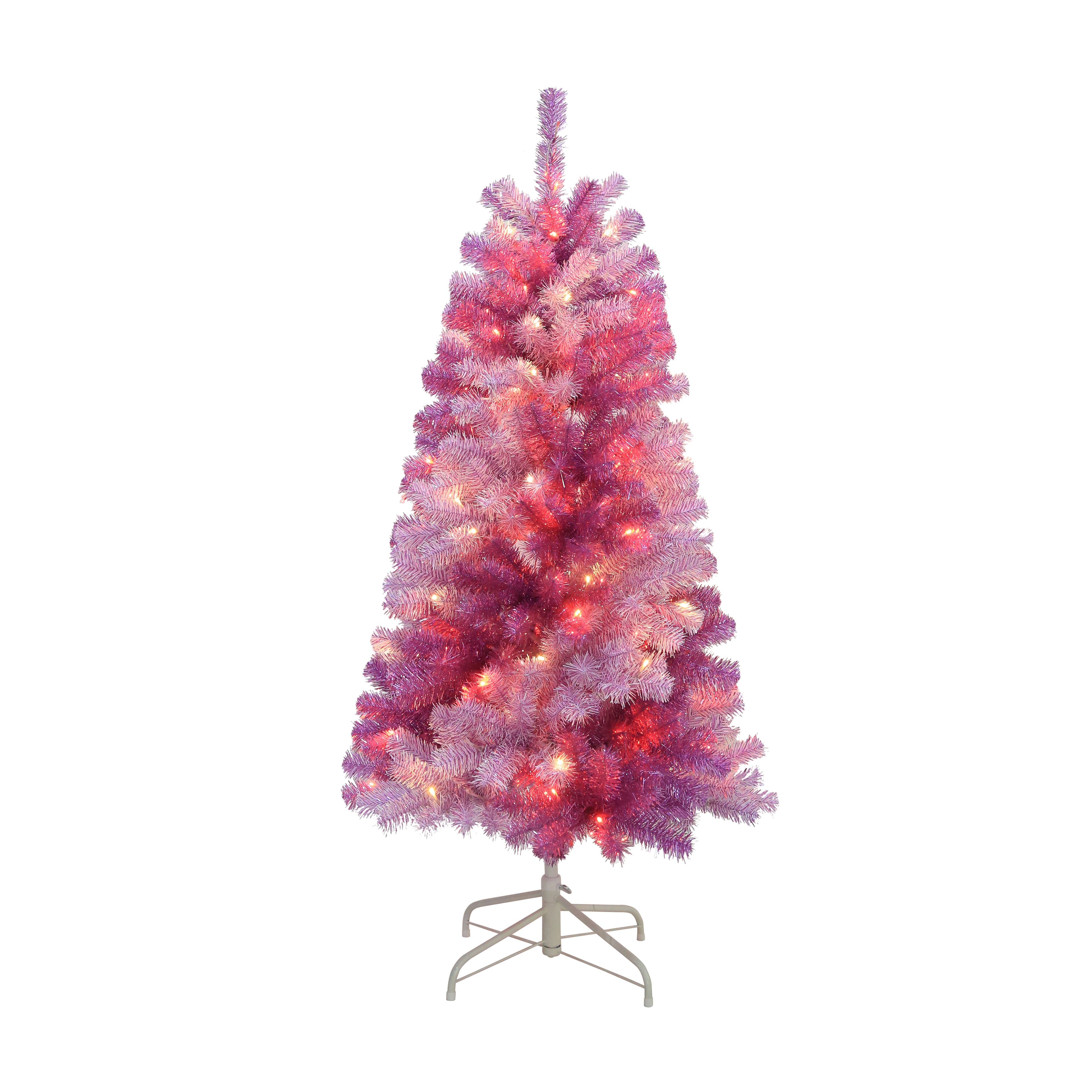 5ft. Pre-Lit Peppermint Pine Artificial Christmas Tree, Warm White LED Lights by Ashland&#xAE;