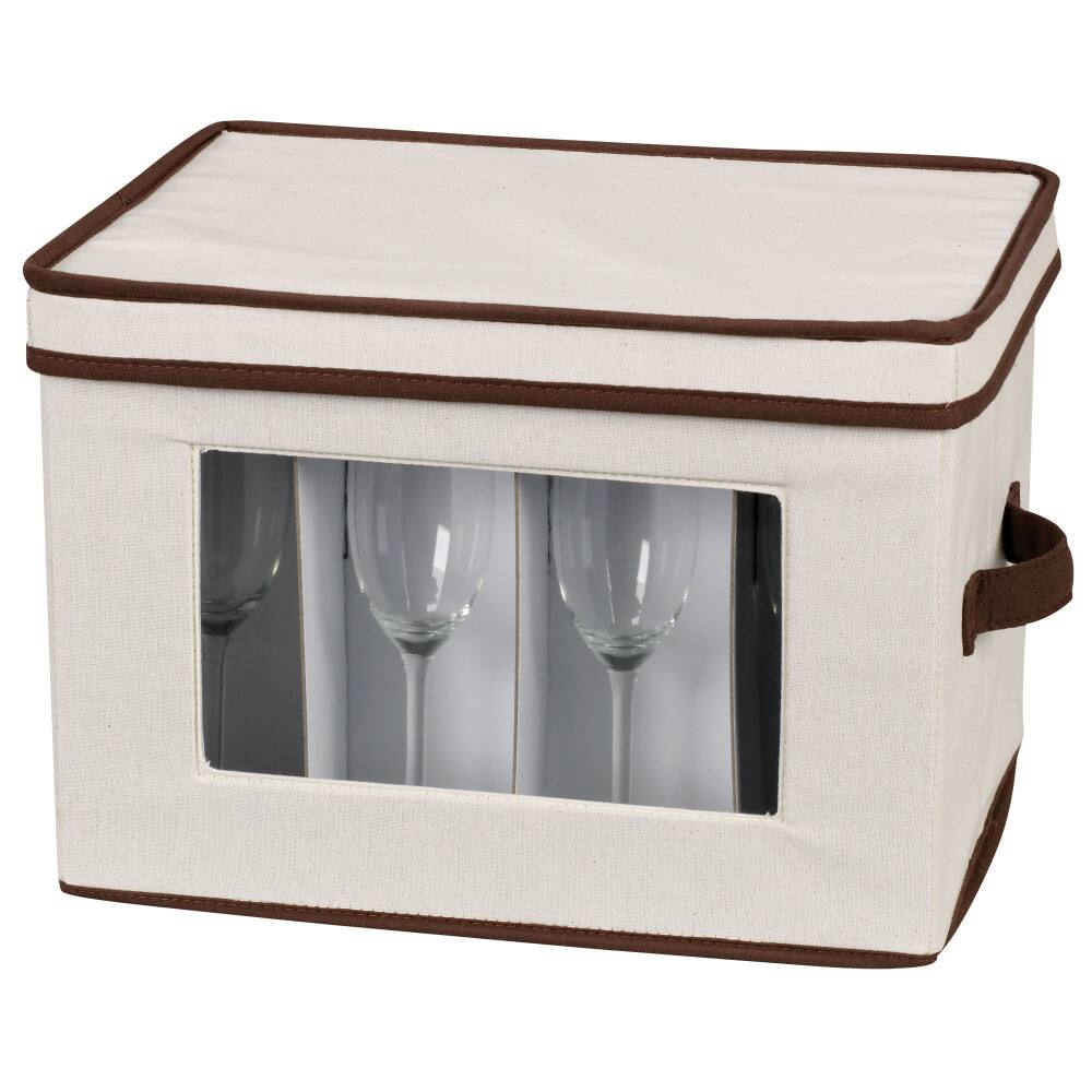 Household Essentials Champagne Glassware Storage Box
