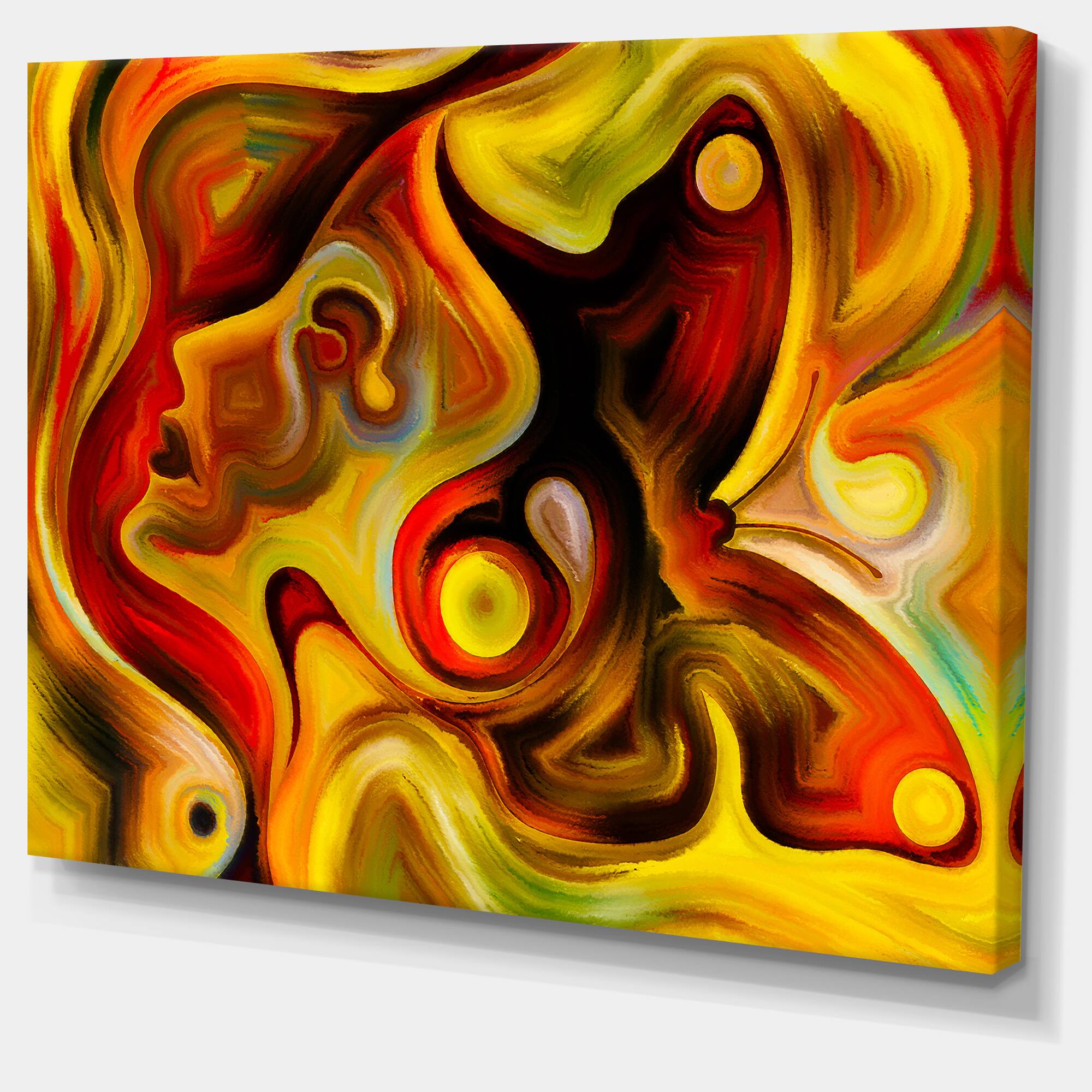 Designart - Butterfly s Emotions - Abstract Canvas Art Print