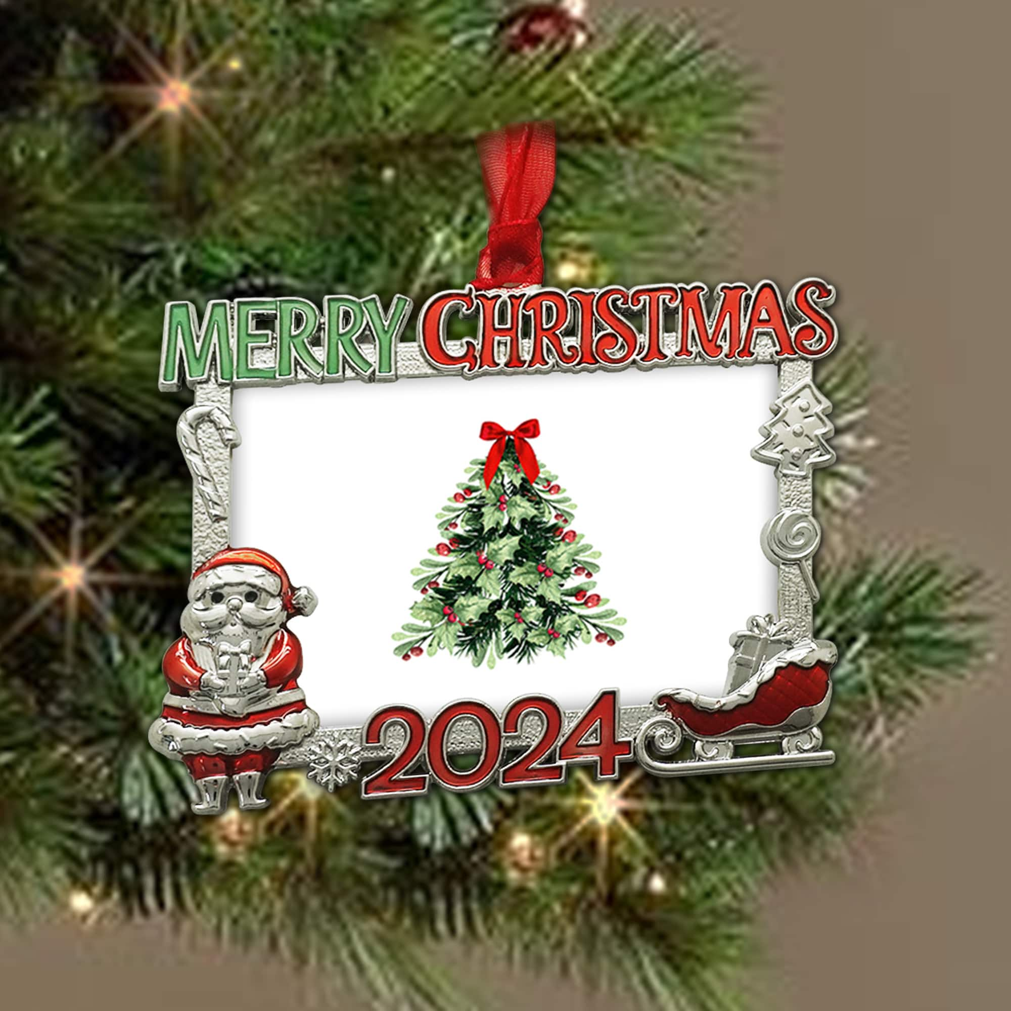 2&#x22; x 3&#x22; Santa Merry Christmas Ornament Frame by Studio D&#xE9;cor&#xAE;