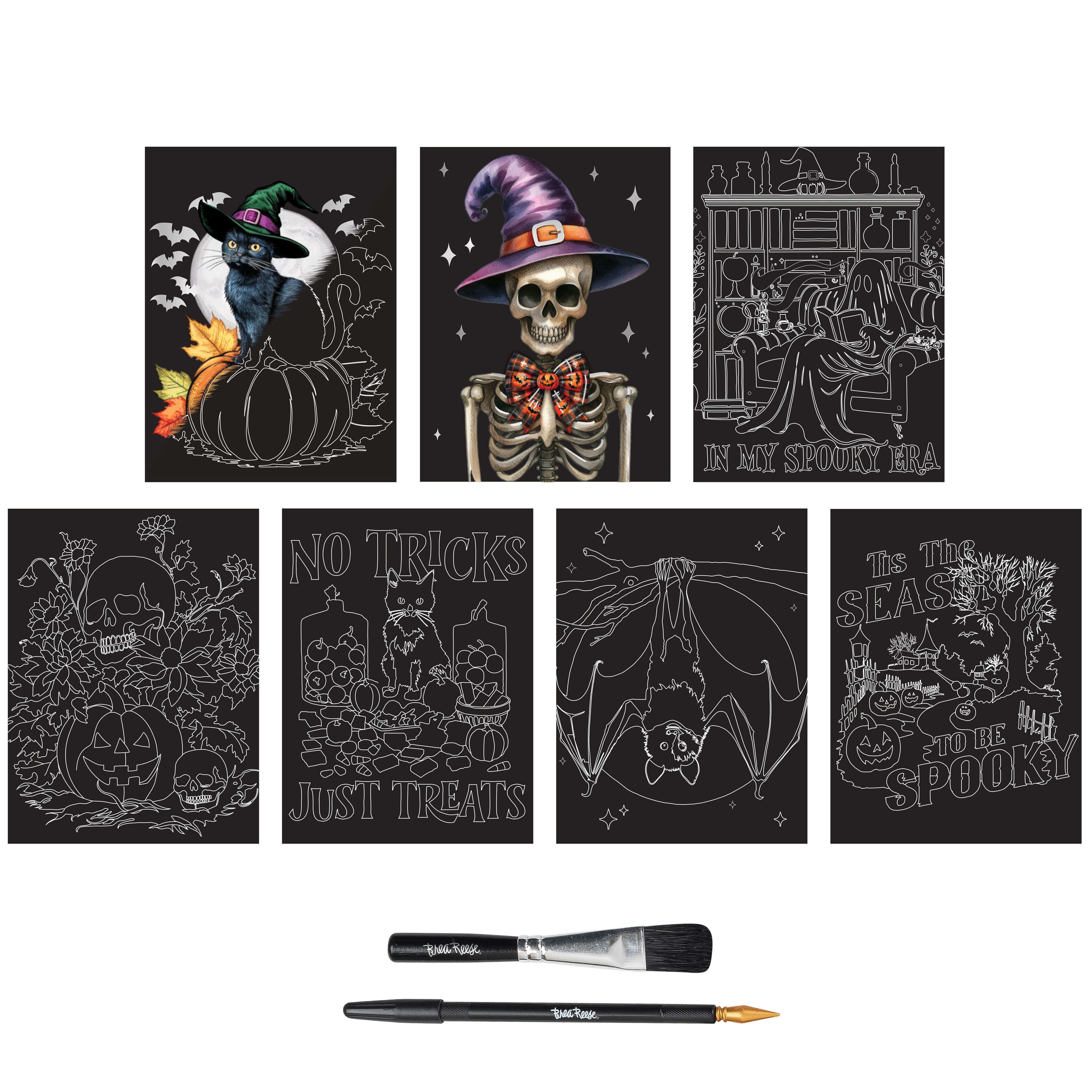 Brea Reese&#x2122; 6&#x22; x 8&#x22; Spooky Season Scratch Art Paper Pad