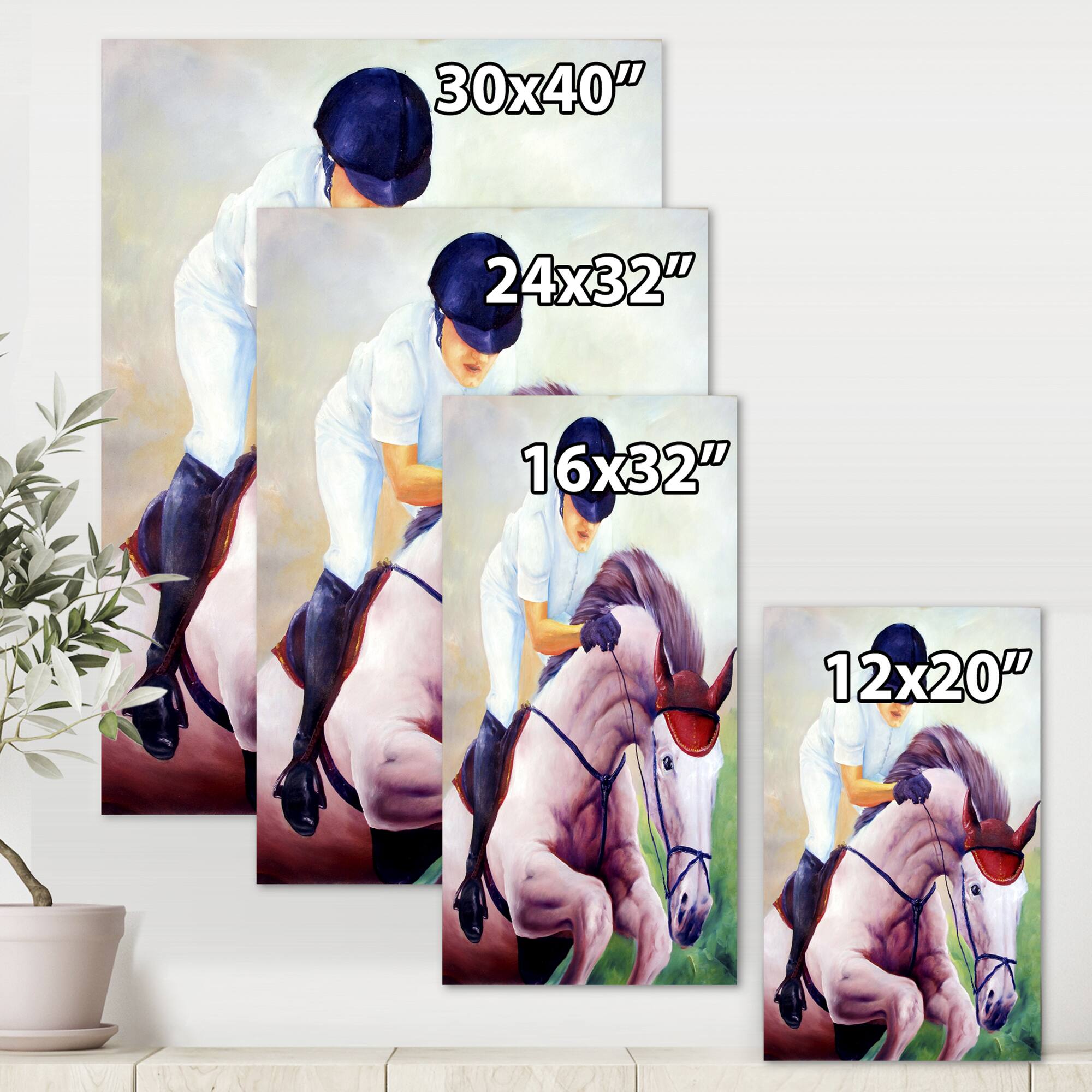 Designart - Jockey On Galoping Horse