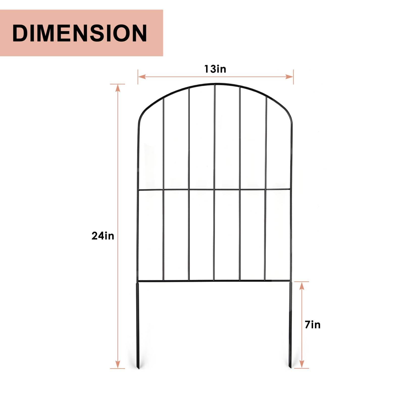 NEX&#x2122; Metal Panel Arch Garden Fence, 10ct.