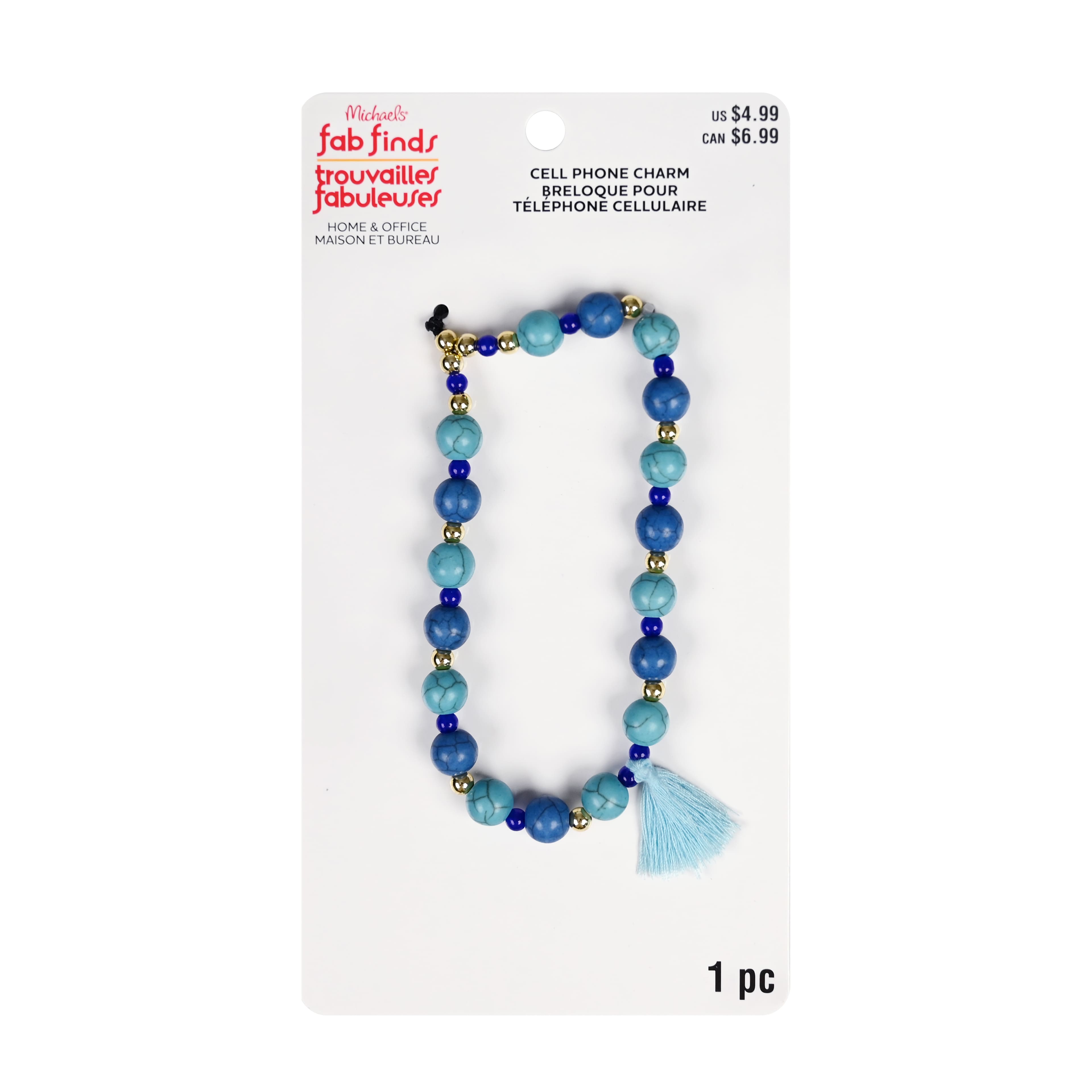 Assorted 5&#x22; Cell Phone Charm, 1pc. by Fab Finds