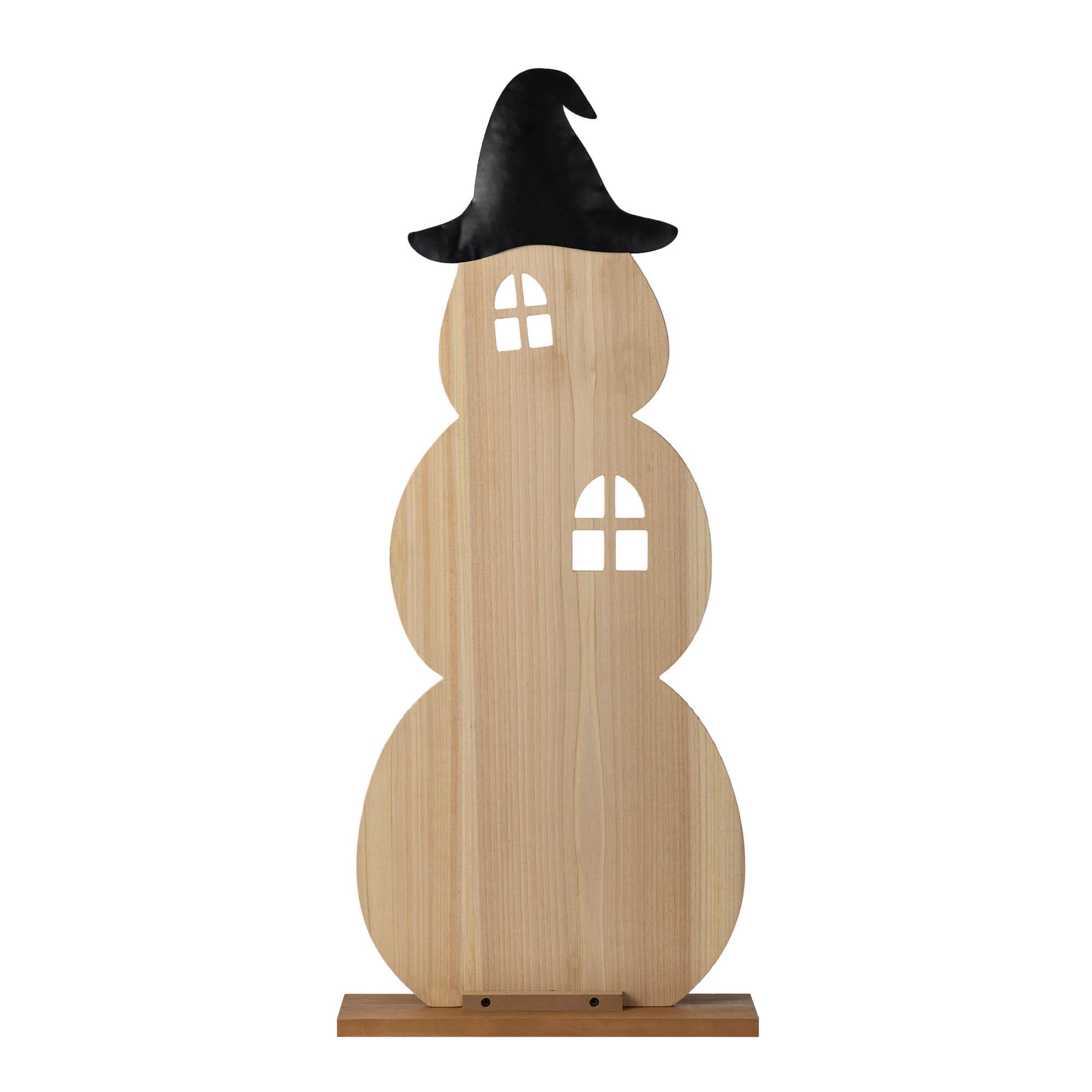 Glitzhome&#xAE; 35&#x22;H Halloween Wooden Pumpkin Haunted House Porch Decor