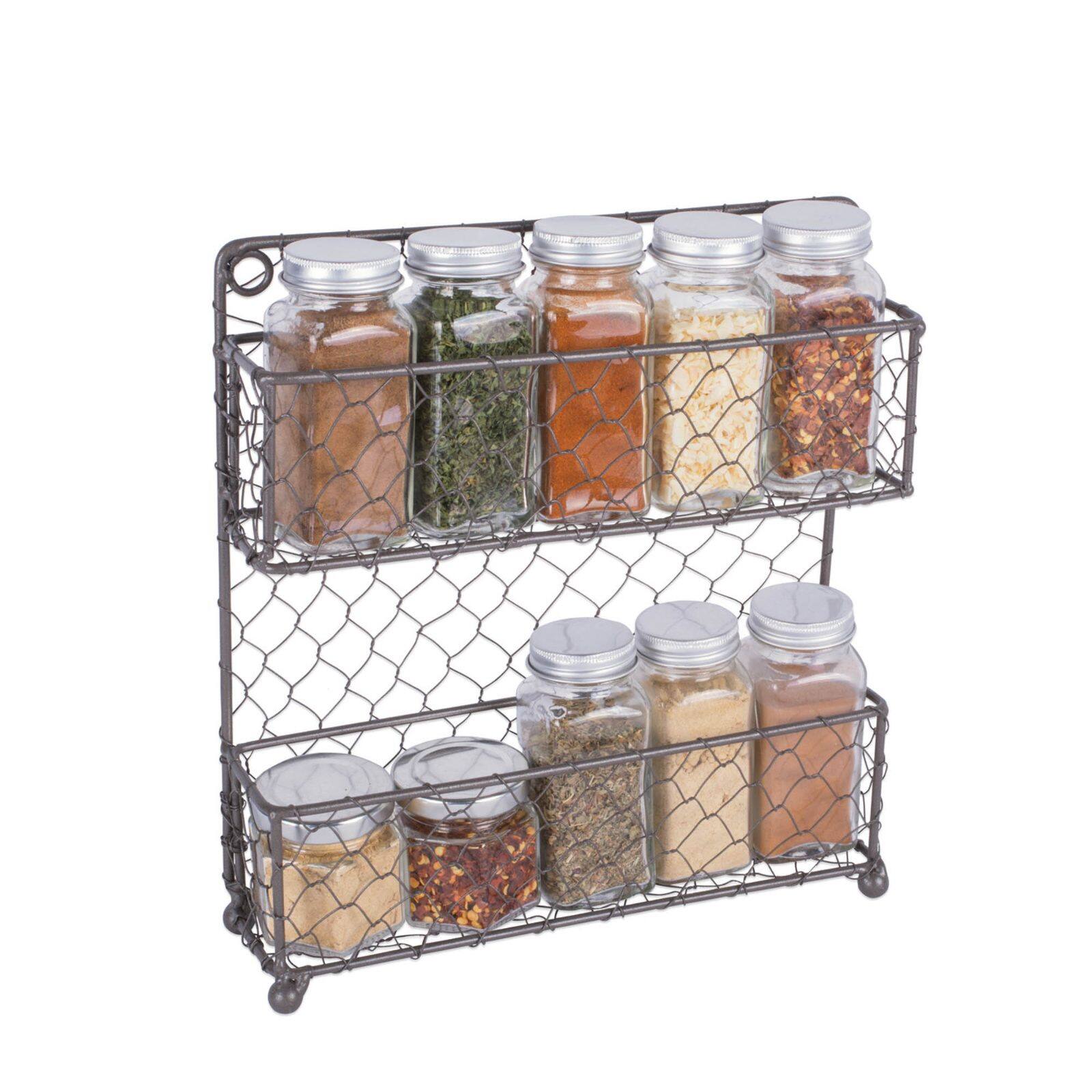DII® 10" 2 Tier Chicken Wire Spice Rack