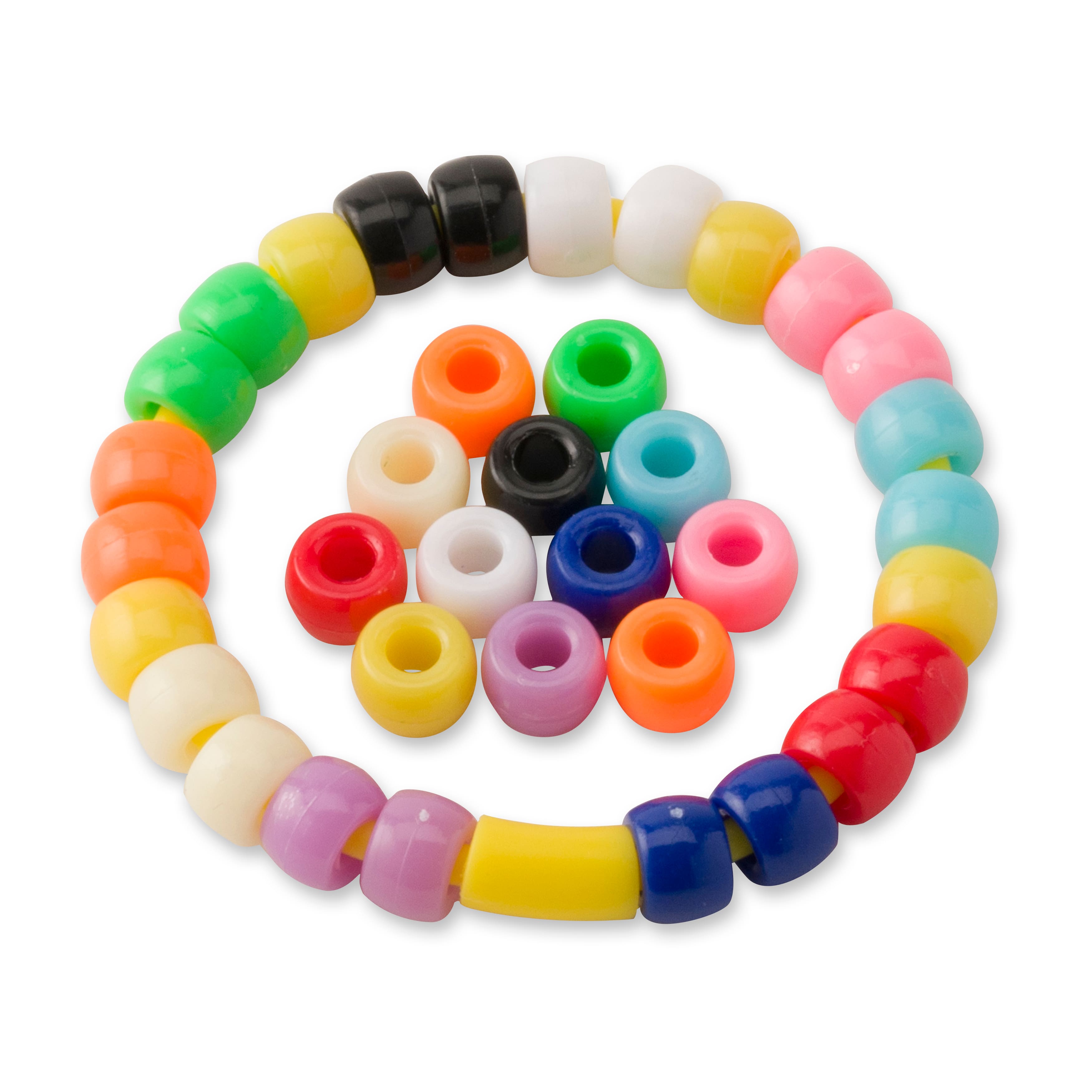 12 Pack: 1lb. Multicolor Pony Beads by Creatology™, 6mm x 9mm