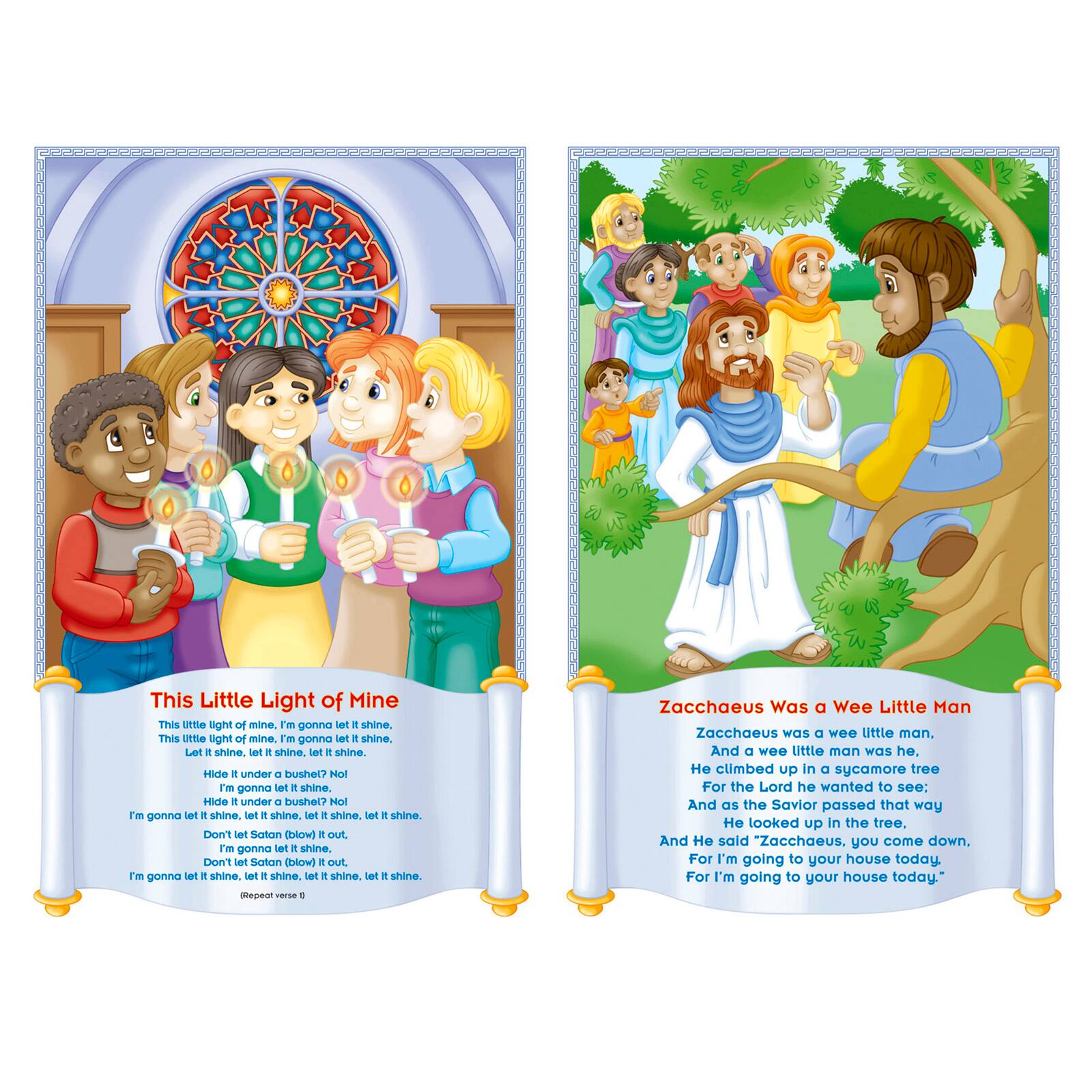 North Star Teacher Resources Children's Bible Songs Bulletin Board Chart Set