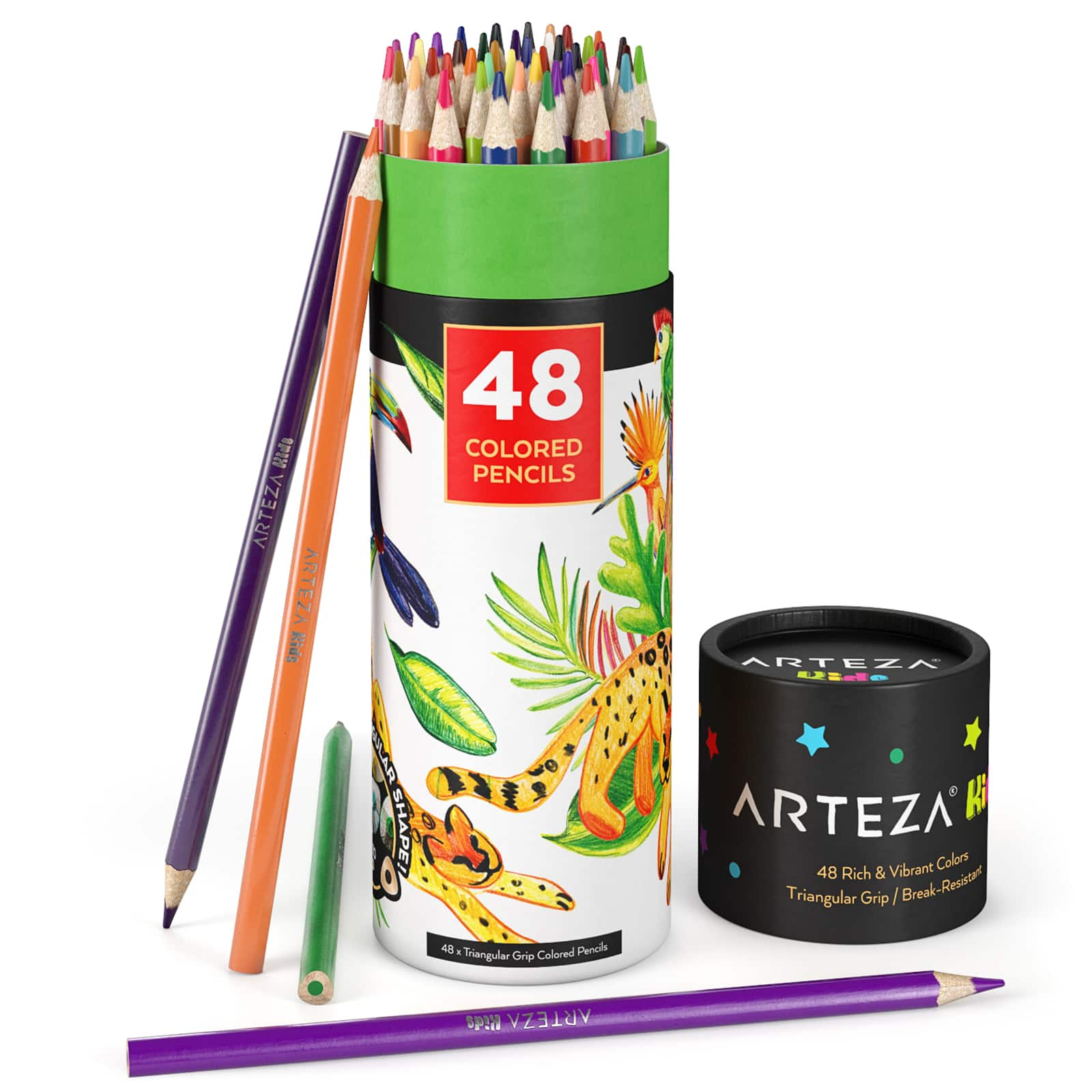 Arteza Watercolor Pencils, Triangle Shaped, Assorted Colors