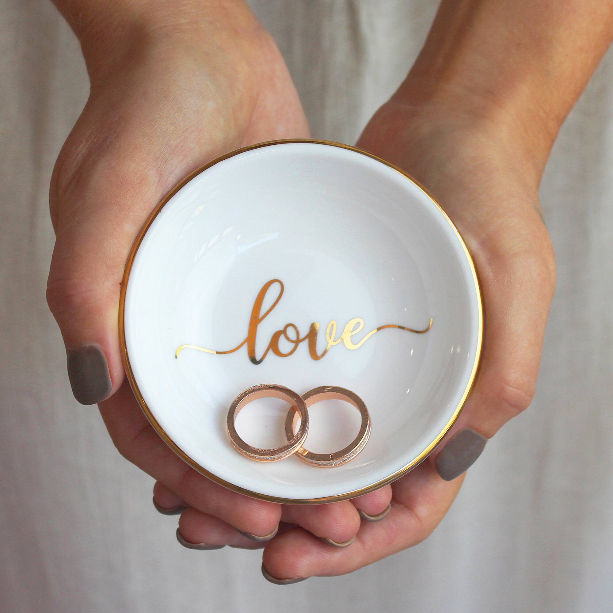 3 diameter small ceramic pottery dish plate tiny trinket ring jewelry holder tea spoon rest engagement wedding gift lover bear cub
