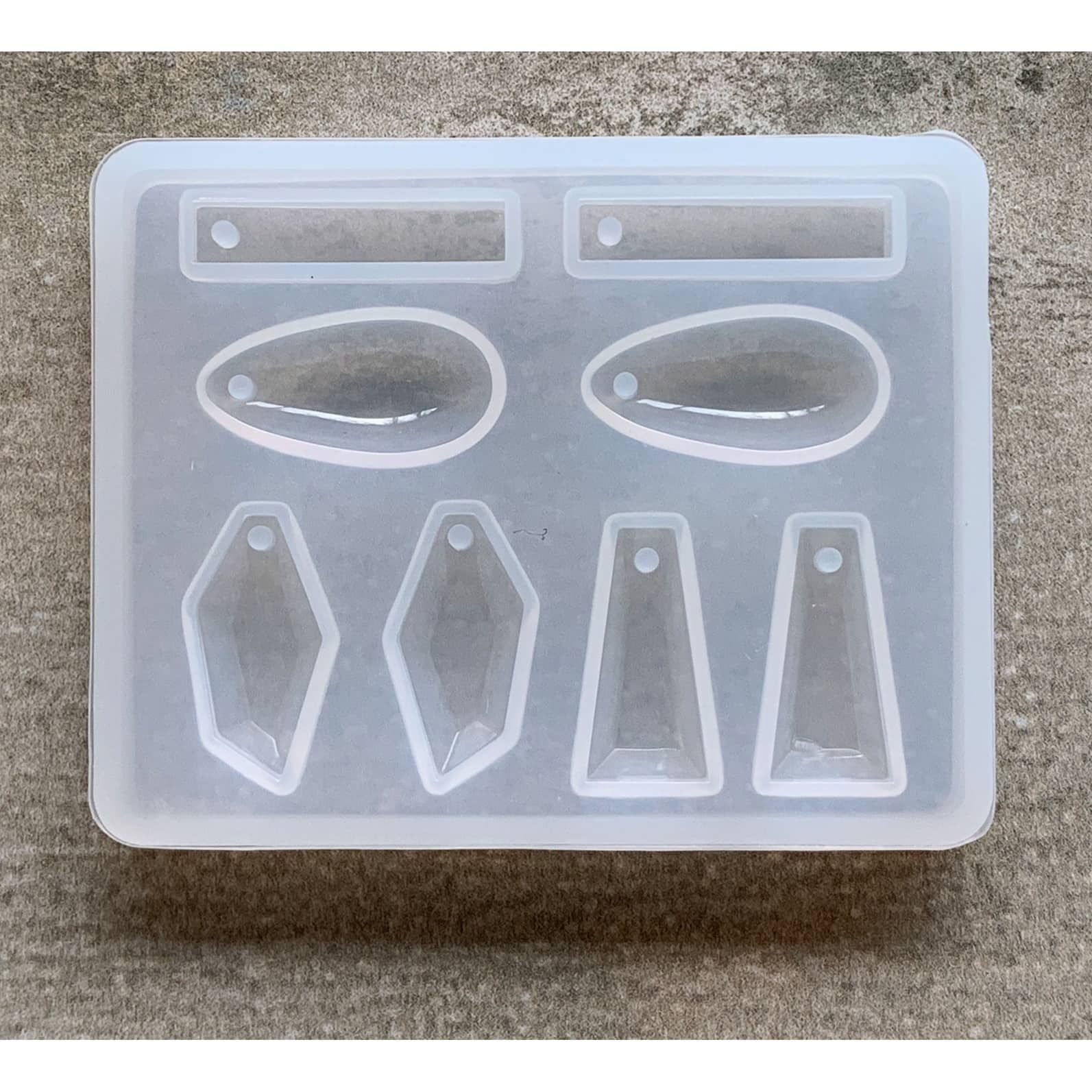 8-cavity Pendant Resin Mold Resin, UV Resin, Resin Molds, Silicone