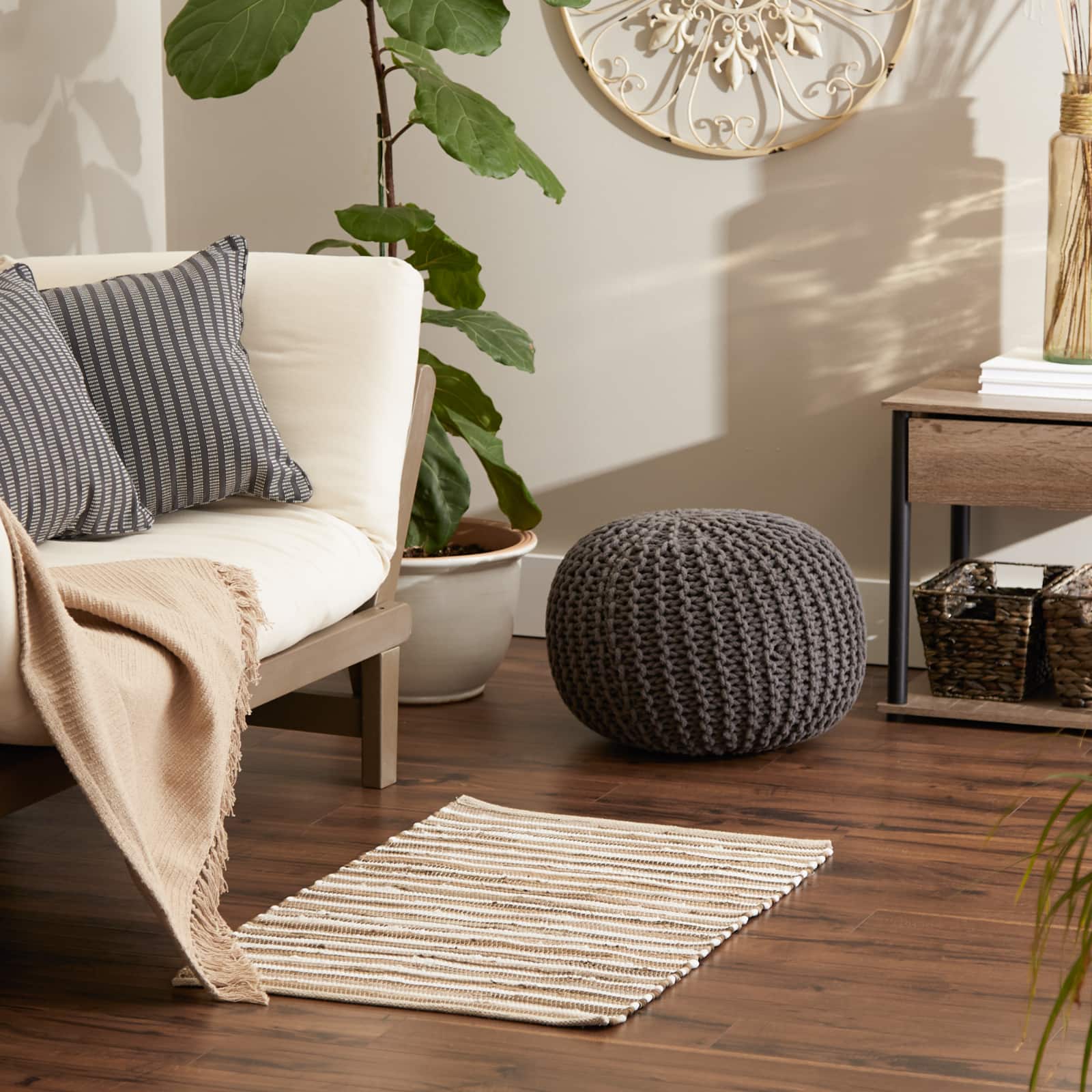 DII® Slim Stripe Cotton Chindi Rug, 2ft. x 3ft.