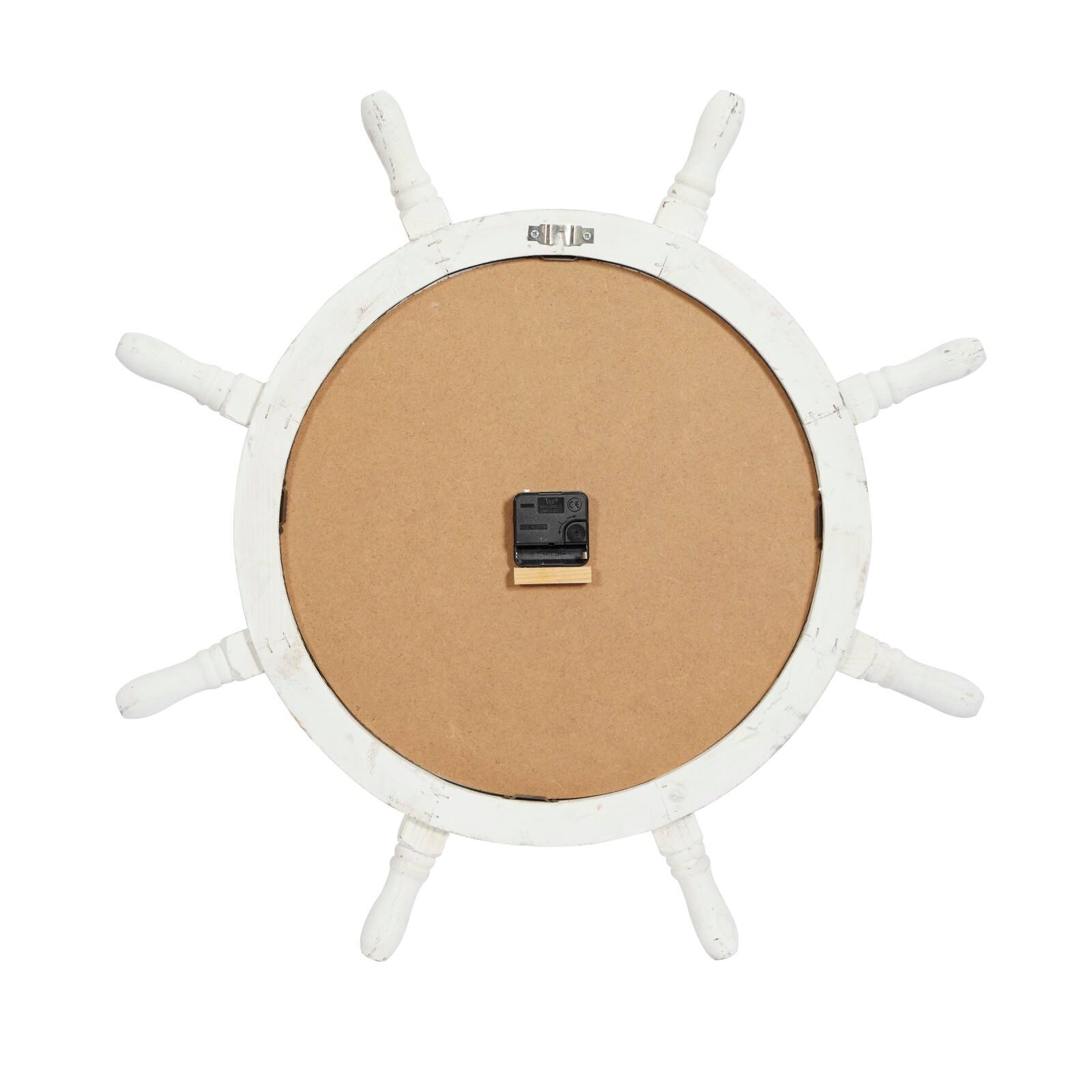 Blue Coastal Wood Wall Clock