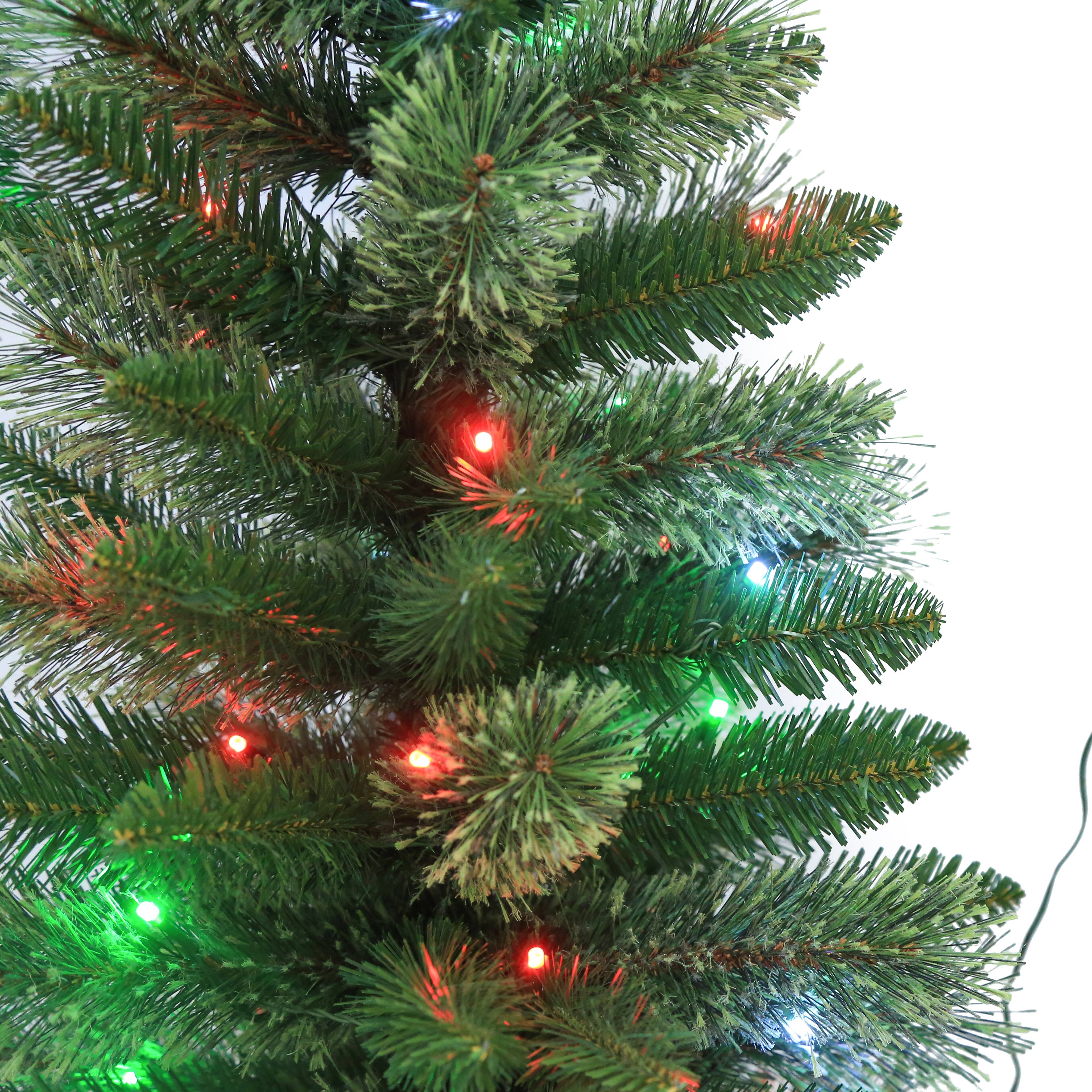 5pc. Pre-Lit Artificial Christmas Tree, Wreath, &#x26; Garland Entryway Set, Colour Changing LED Lights by Ashland&#xAE;