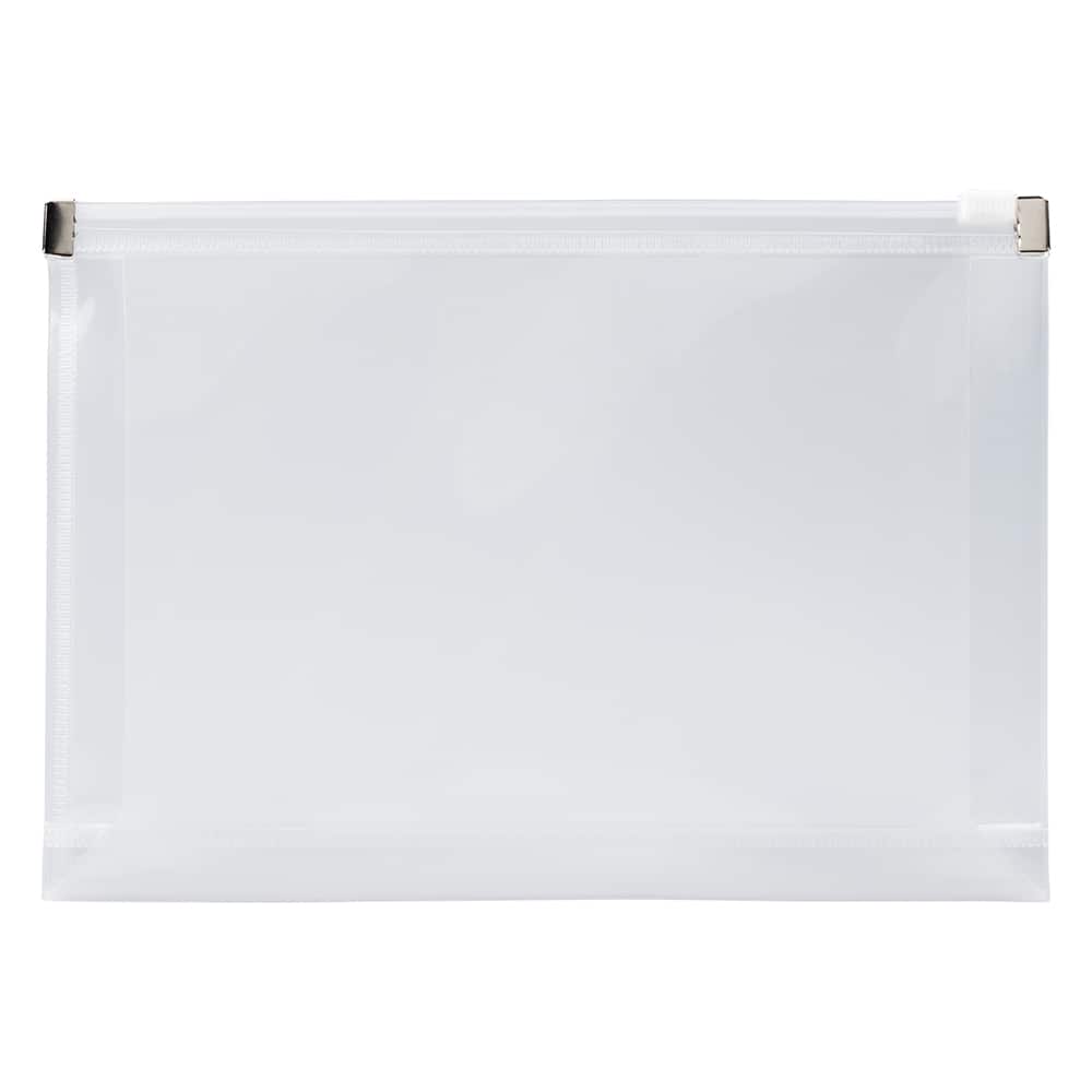 JAM Paper 5.25" x 8" Clear Plastic Zip Closure Envelopes, 12ct.