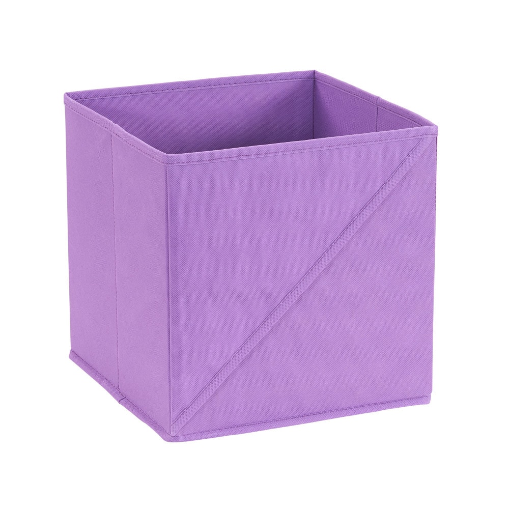 Household Essentials 11&#x22; Purple Storage Cubes with Diagonal Lip Handles, 6ct.