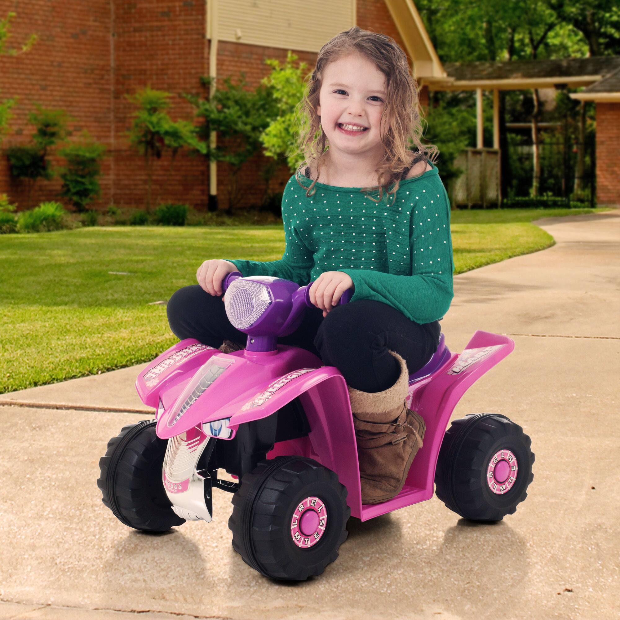 Toy Time Pink &#x26; Purple Battery Powered Ride-On ATV Quad
