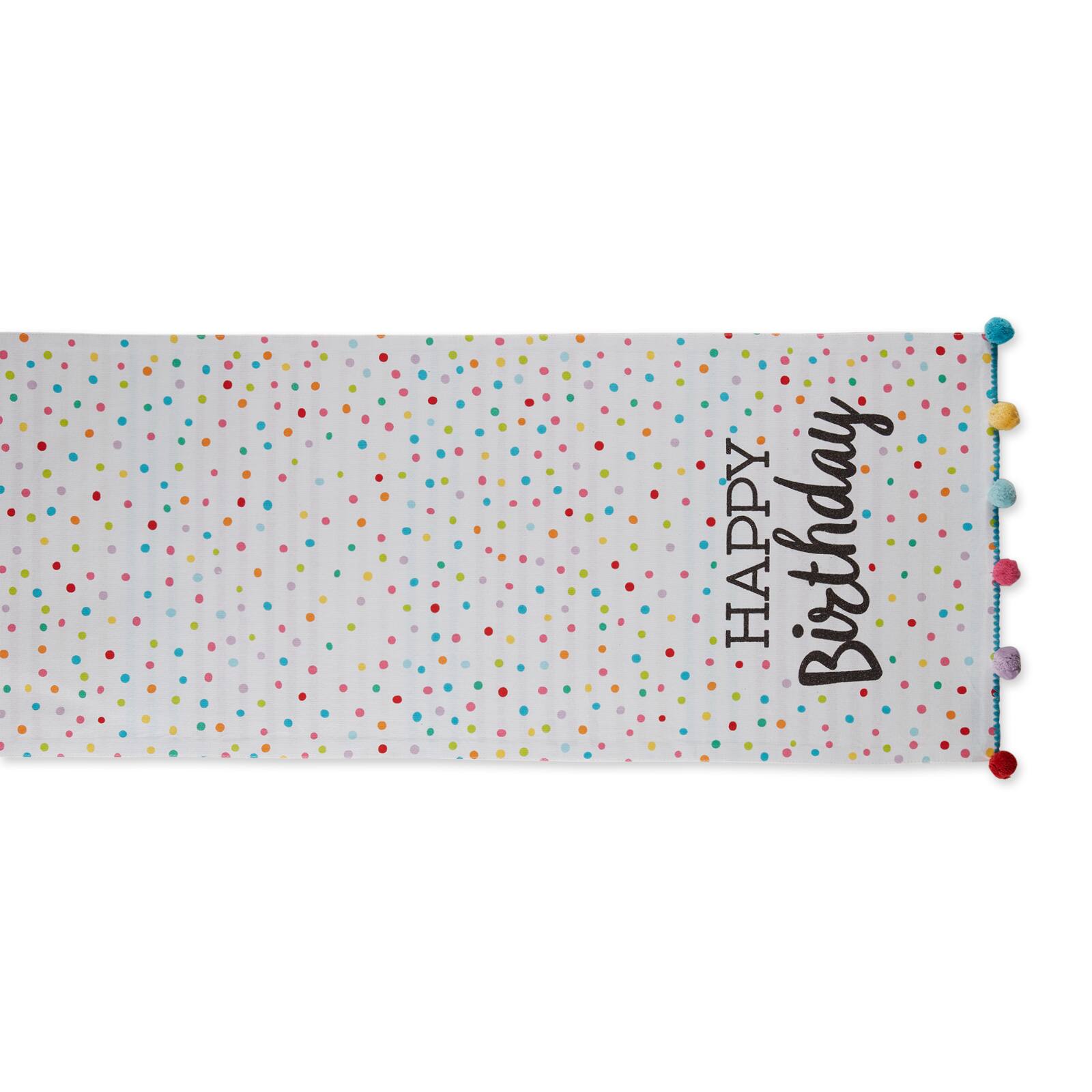 Happy Birthday Embellished Table Runner 14" x 72"