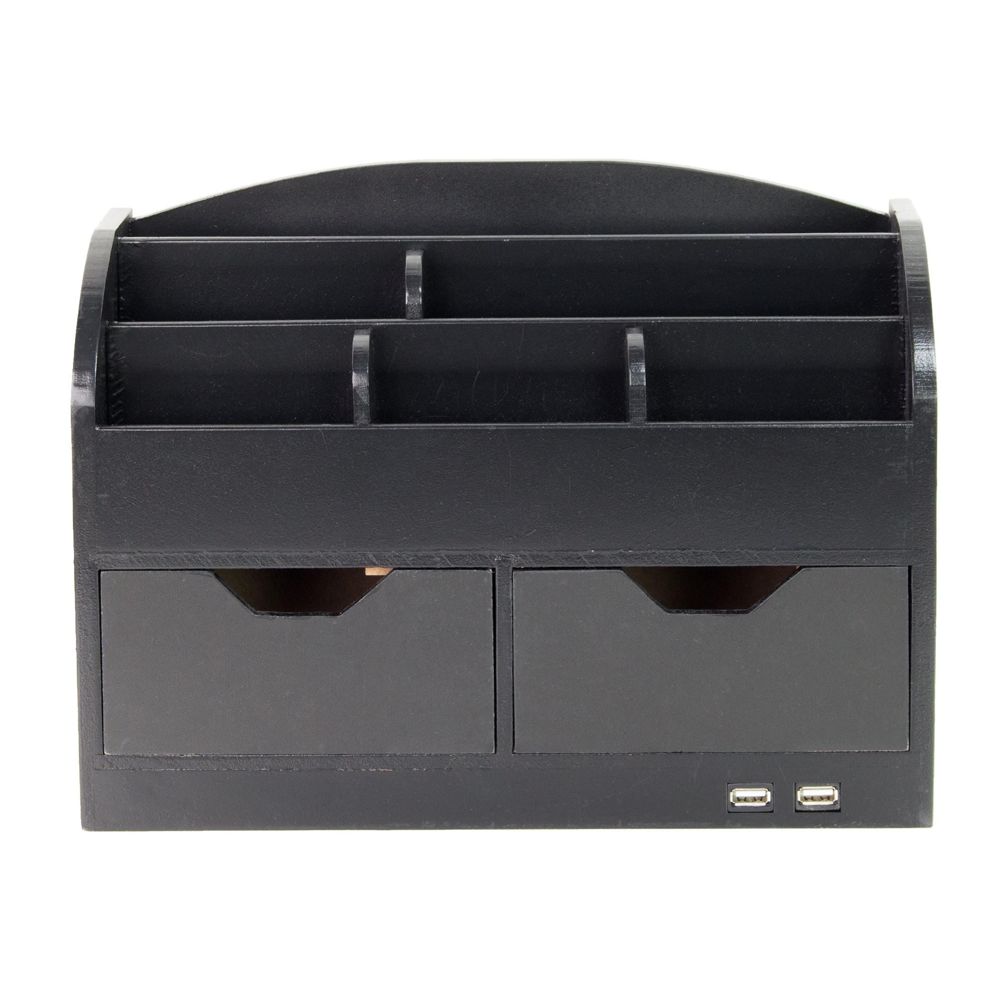 American Art D&#xE9;cor&#x2122; Black Space Saving Desk Organizer with USB Port