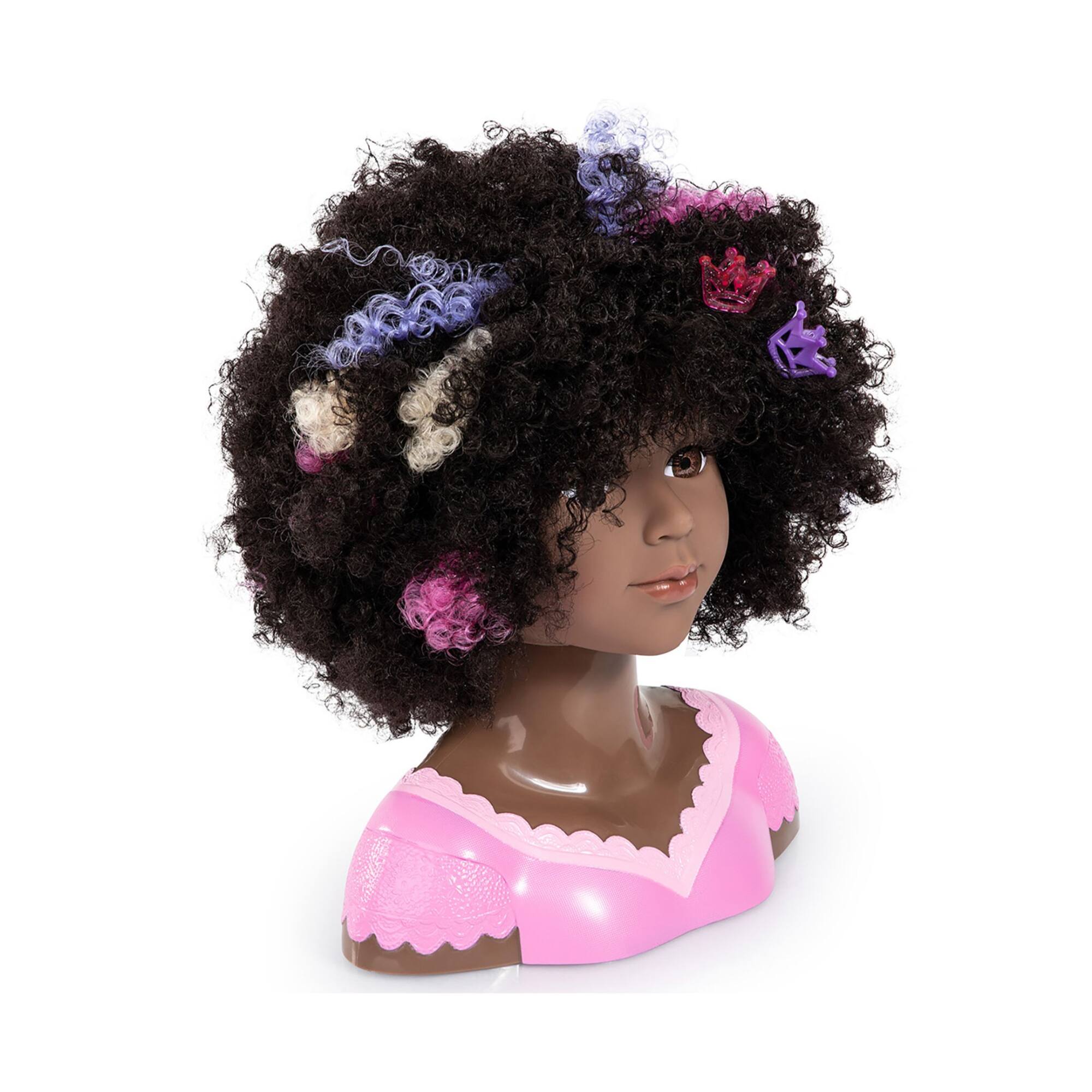 Bayer Design Charlene Super Model Curly Haired Styling Head with Makeup