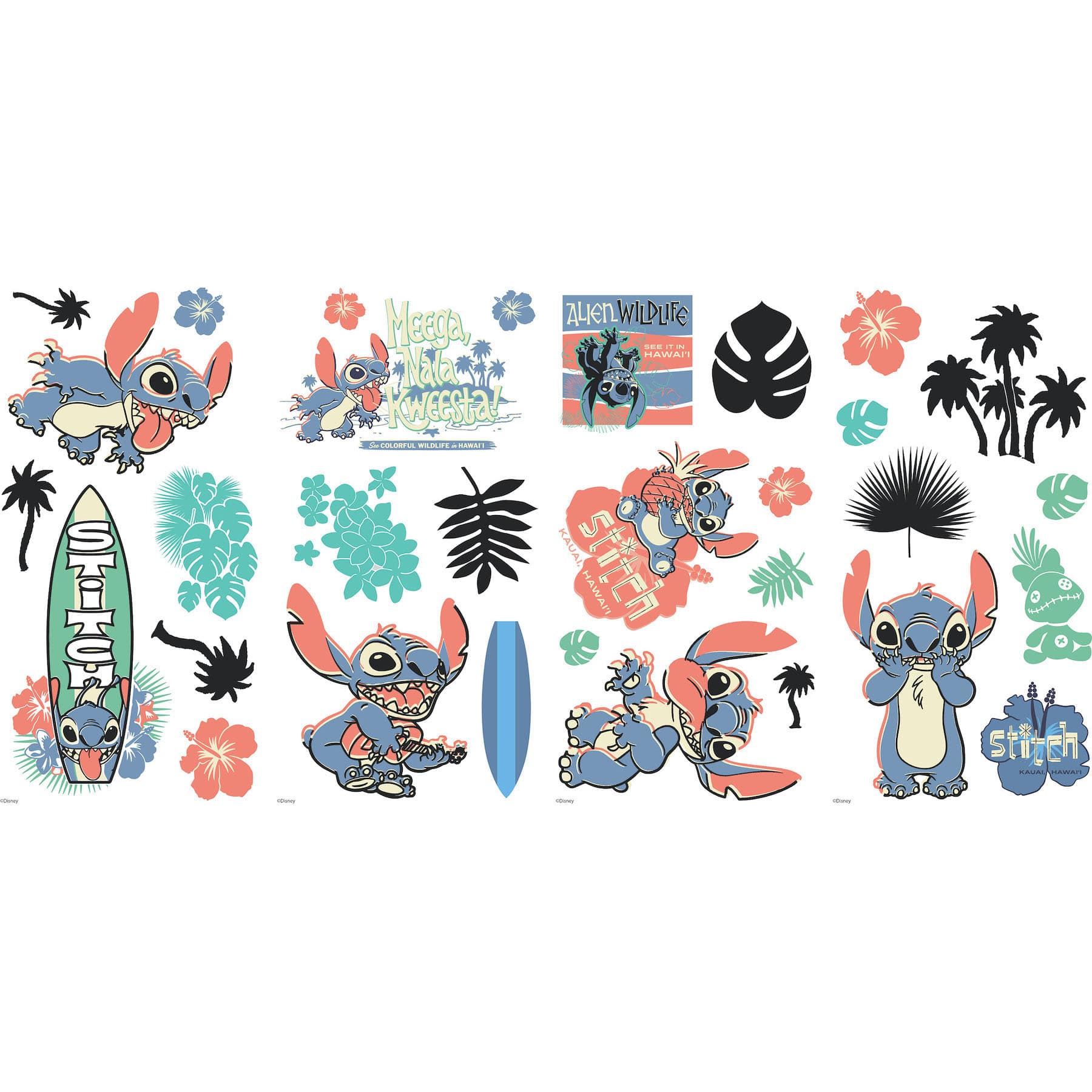 RoomMates Stitch Surf's Up Peel & Stick Wall Decals