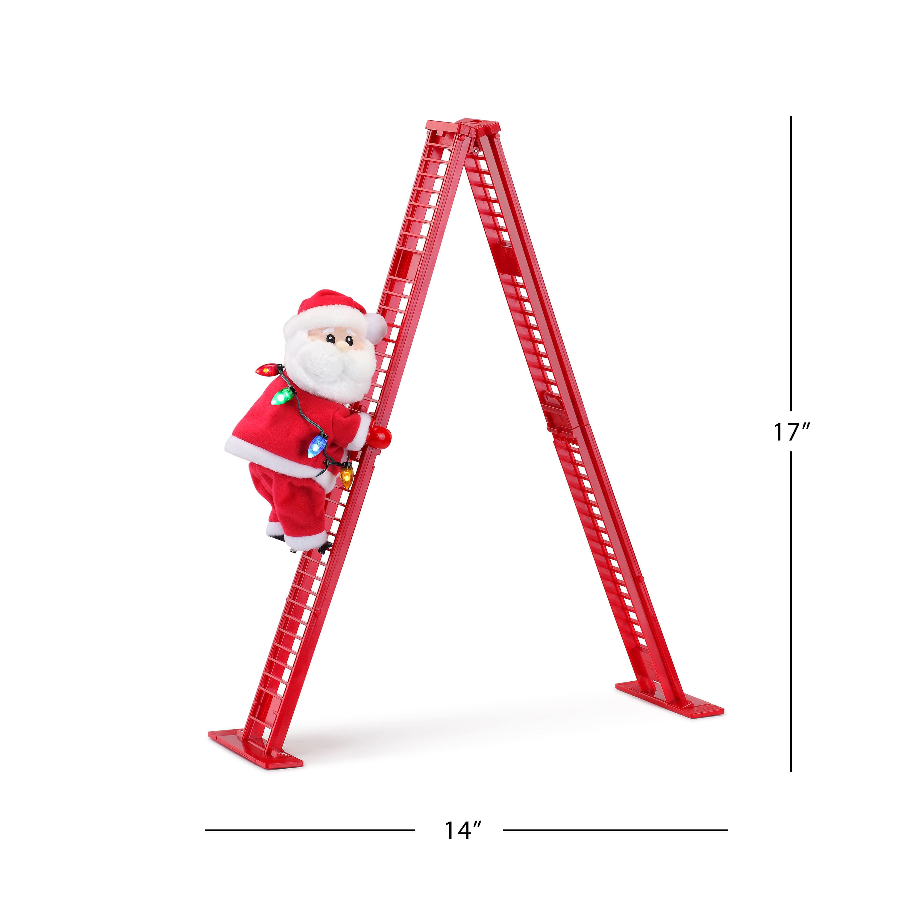 Mr. Christmas 17&#x22; Animated Ladder Climbing Santa