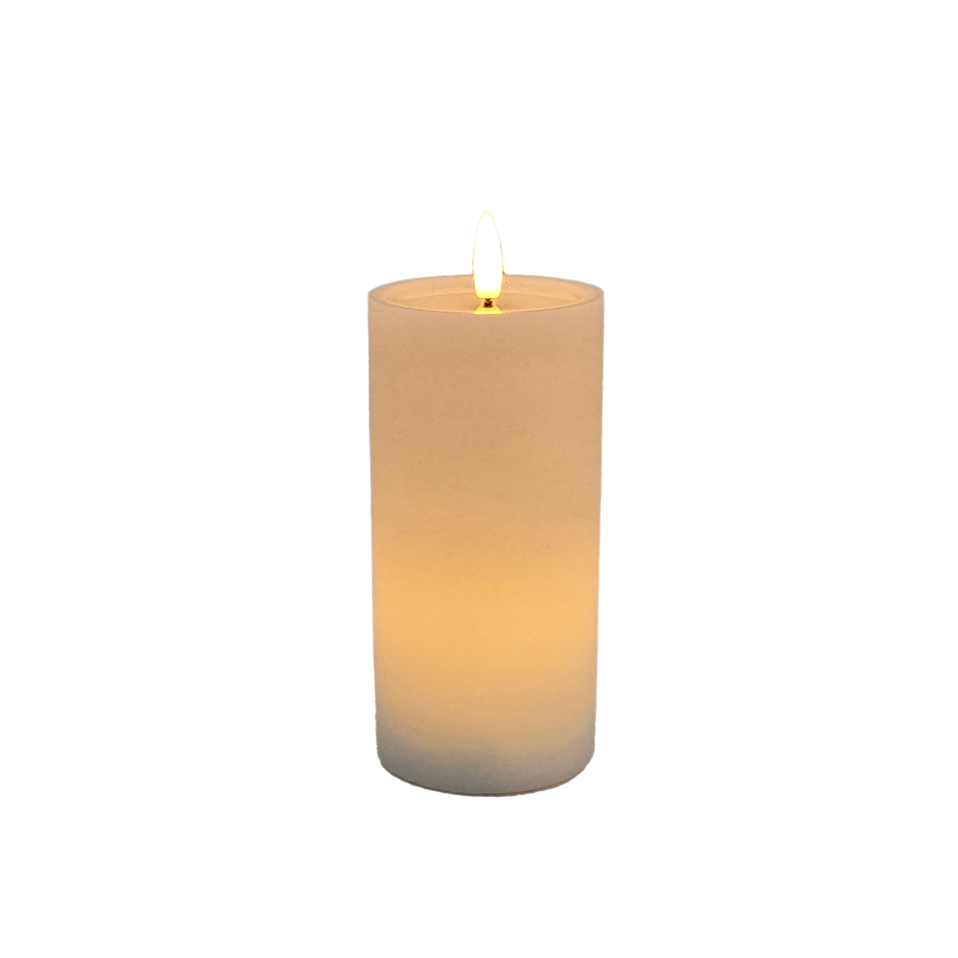 3&#x22; x 6&#x22; Flickering LED Wax Pillar Candle by Ashland&#xAE;