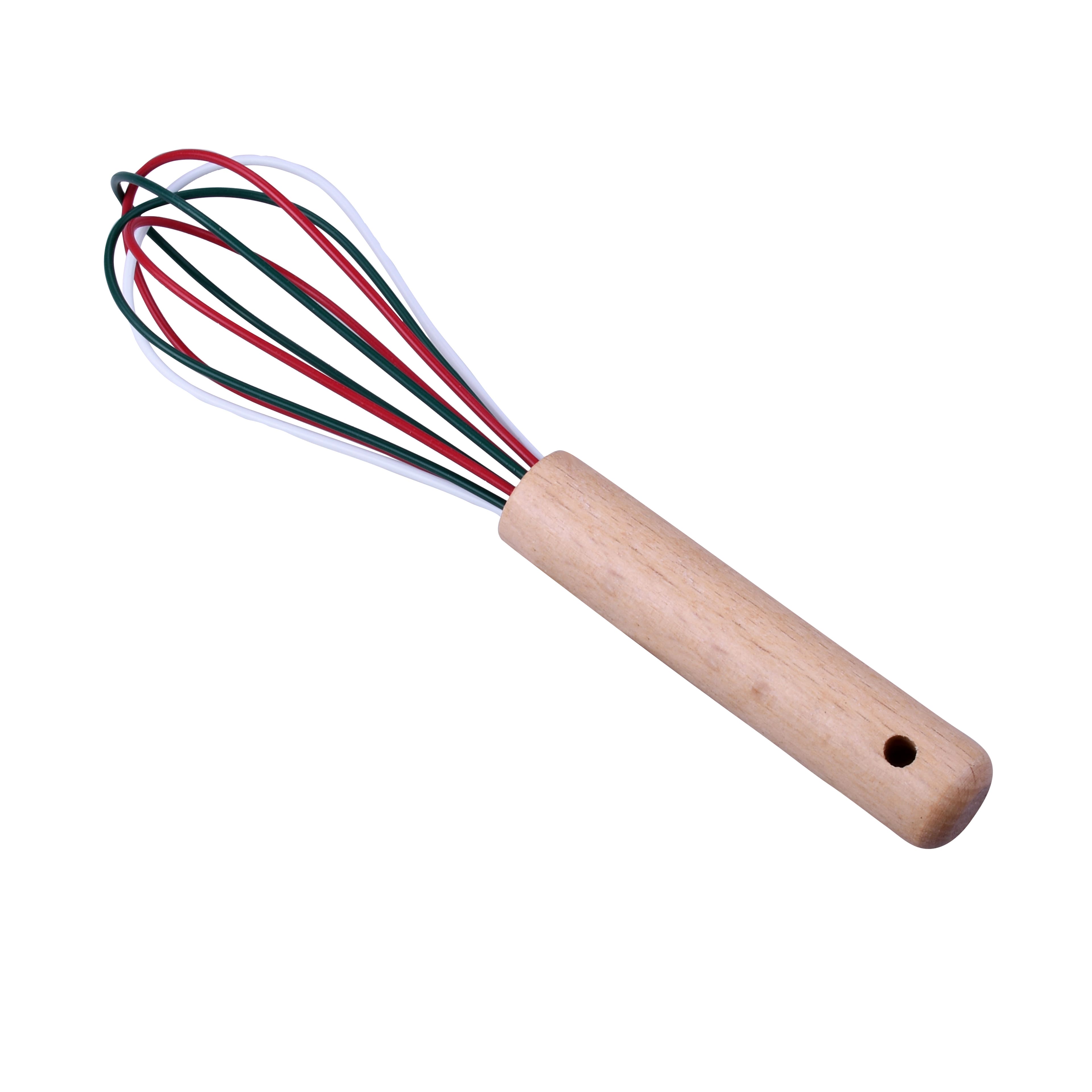 8&#x22; Mini Red, White &#x26; Green Silicone Whisk by Celebrate It&#xAE; 