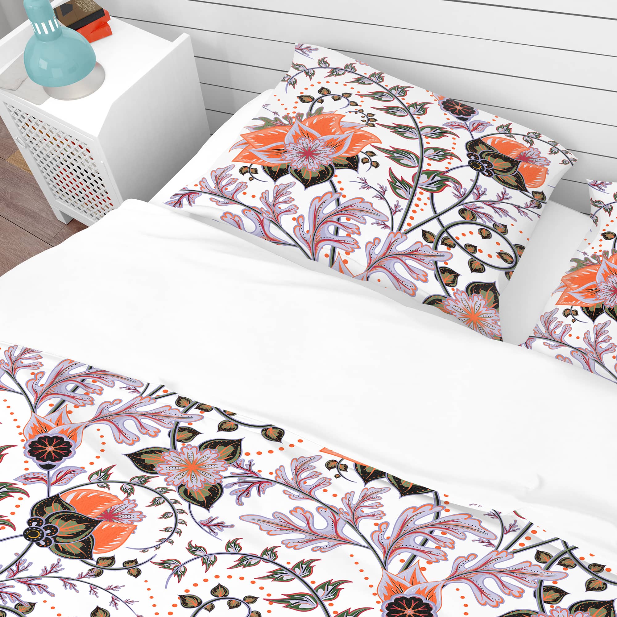 Designart 'Pattern, Vintage Decorative Elements' Bohemian & Eclectic Bedding Set - Duvet Cover & Shams
