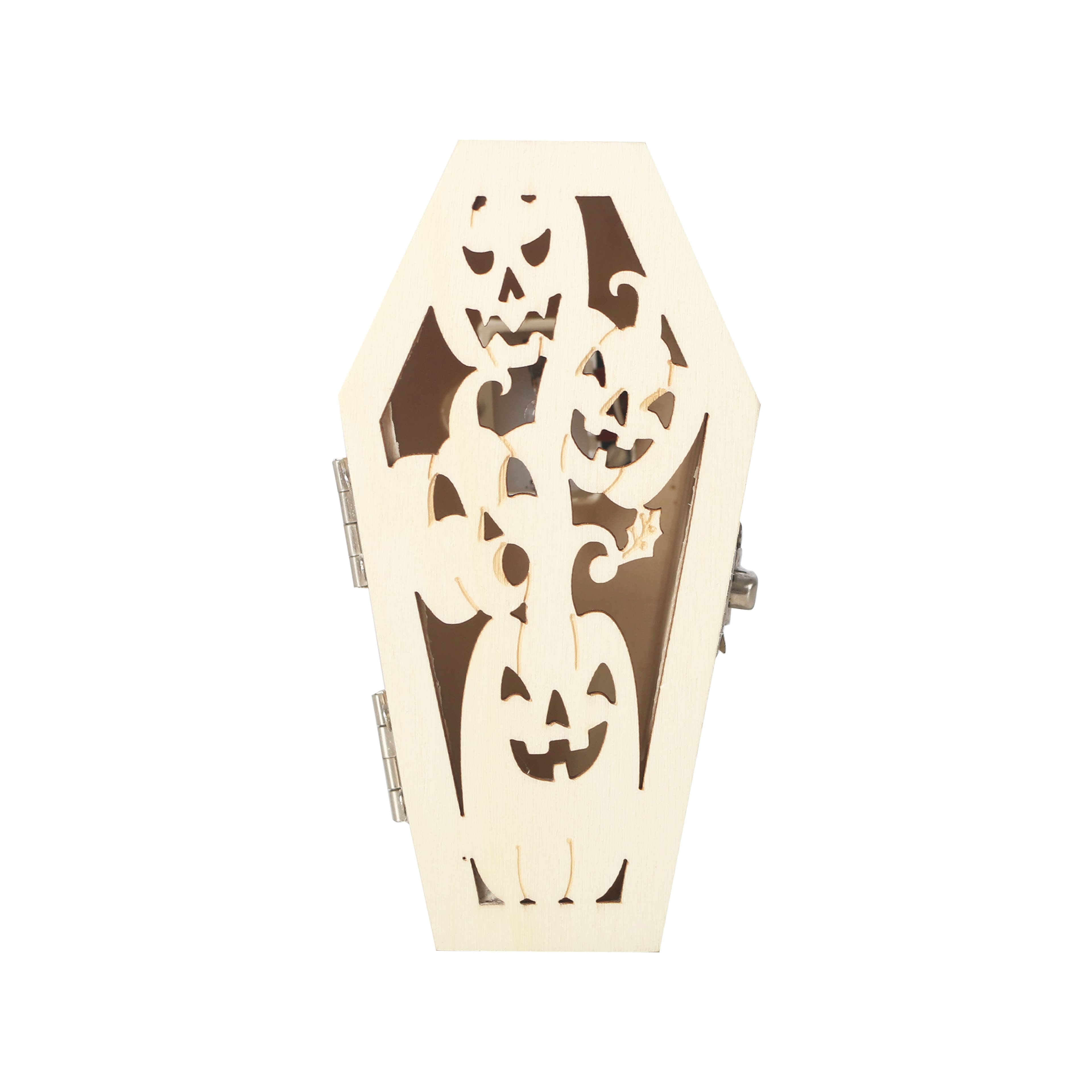 Mini Pumpkins Coffin DIY LED Wood D&#xE9;cor by Make Market&#xAE;