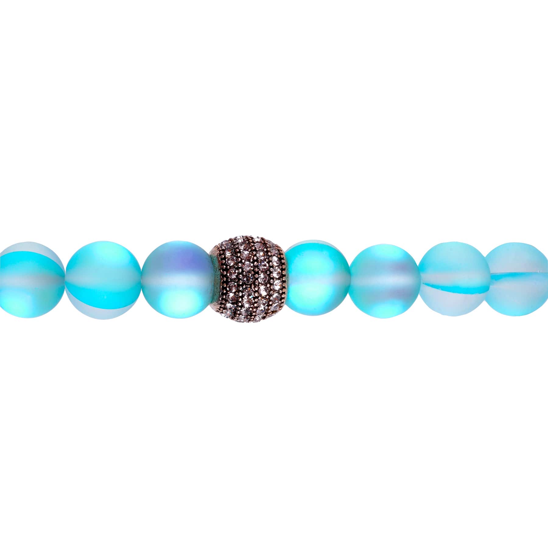 Signature Color Shop Blue Glass &#x26; Pave Bead Bracelet by Bead Landing&#x2122;