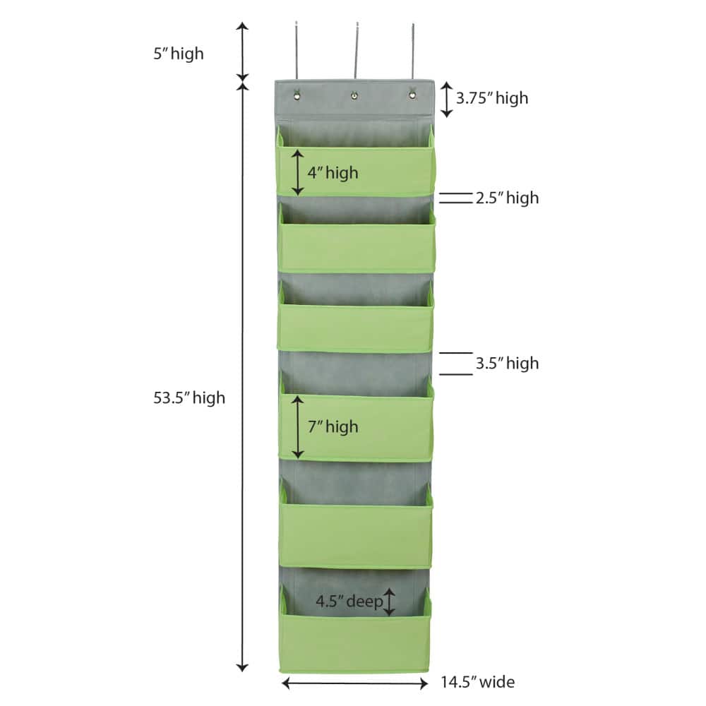 Household Essentials 4.7ft. 6-Pocket Over the Door Pocket Organizer