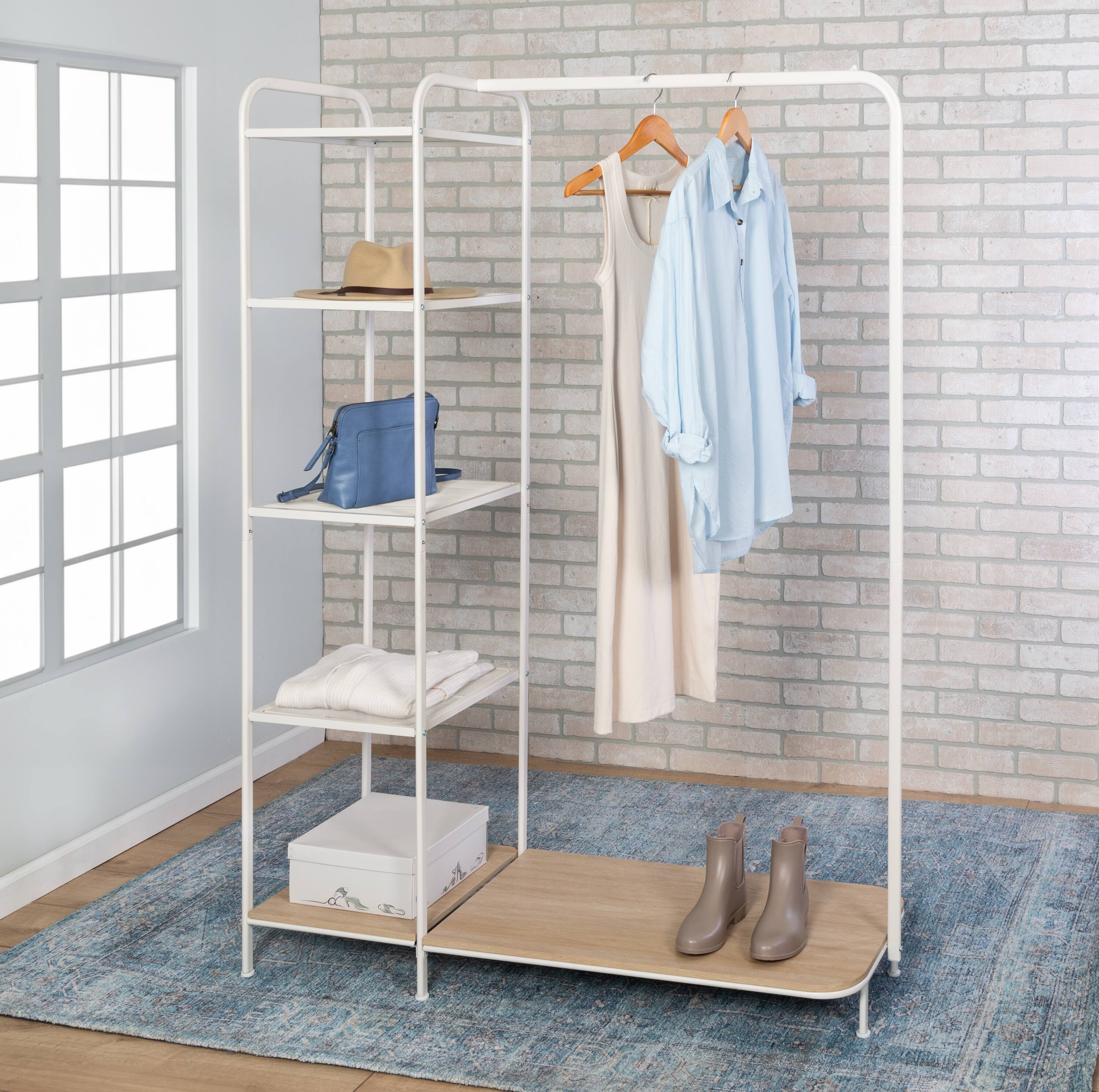 Honey Can Do Garment Rack with Shelves & Shoe Storage
