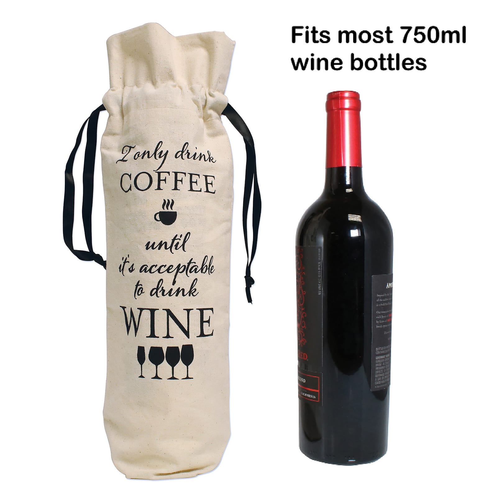 Personality Case&#x2122; Coffee Canvas Wine Bag