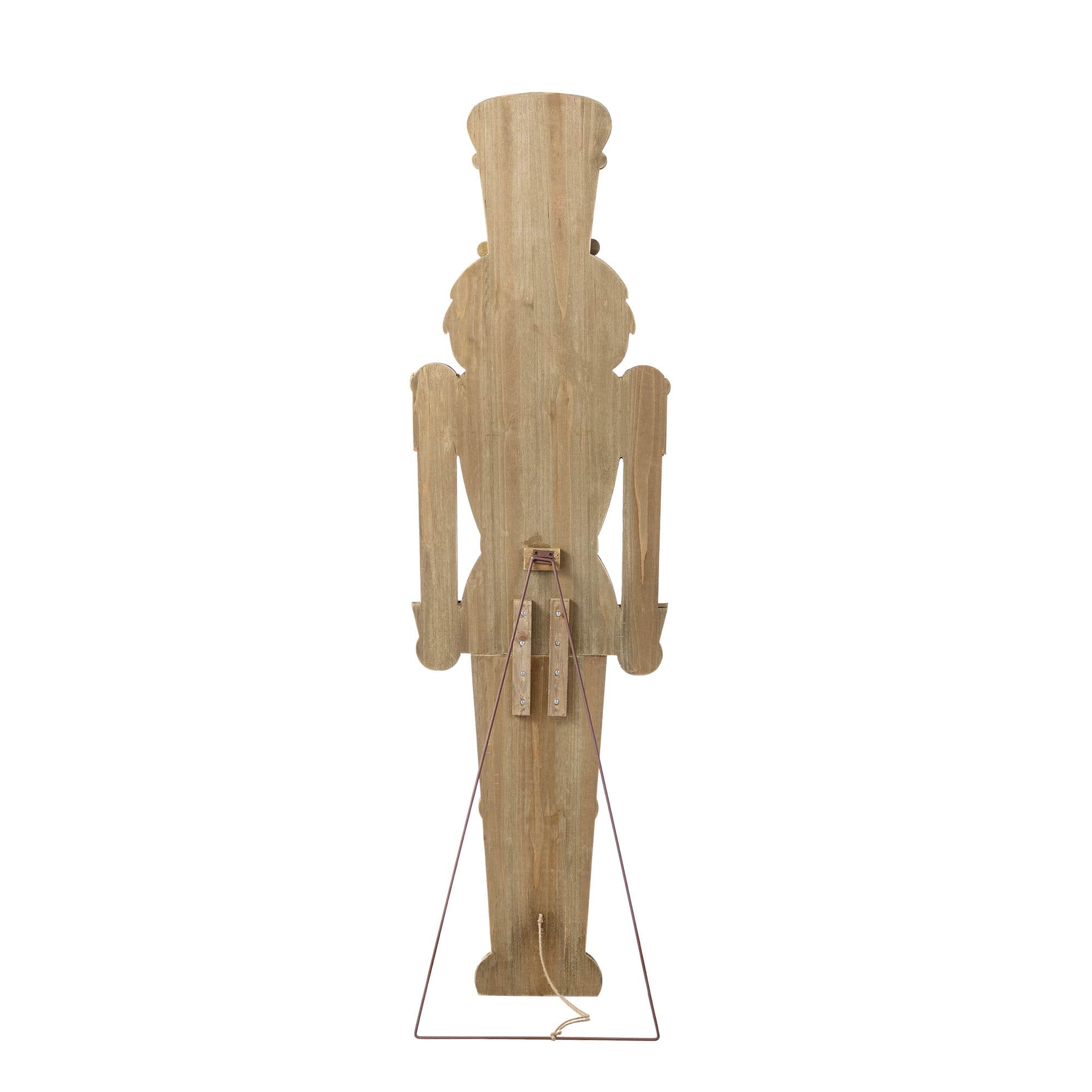 Glitzhome&#xAE; 60&#x22; Christmas Wooden Traditional Nutcracker Porch Decor