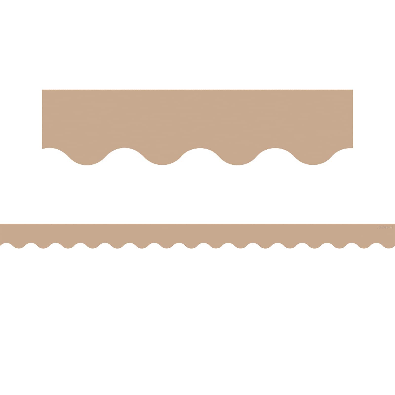 Teacher Created Resources Light Brown Scalloped Border Trim, 210ft.