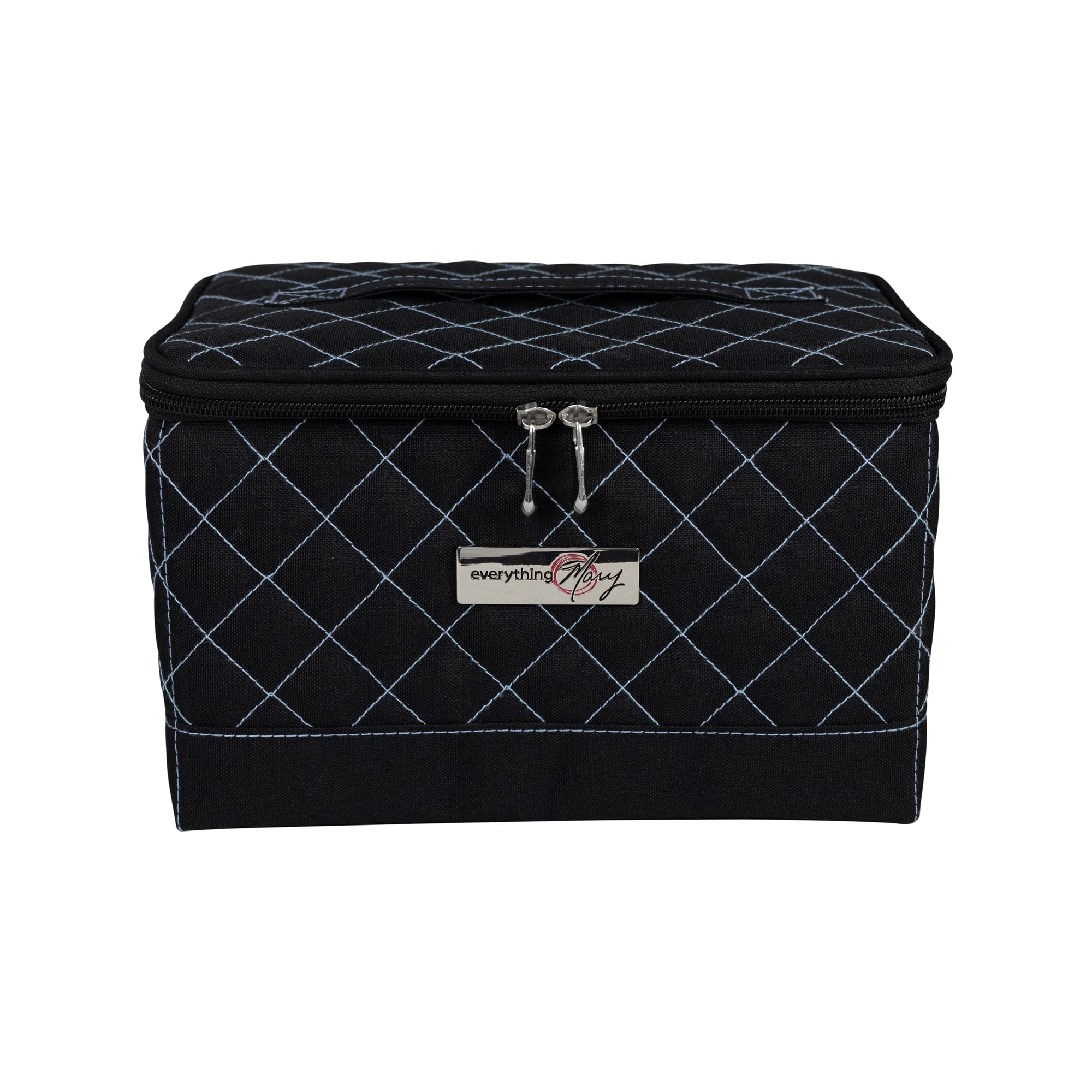 Everything Mary Black & Blue Quilted Collapsible Sewing Kit Organizer Box