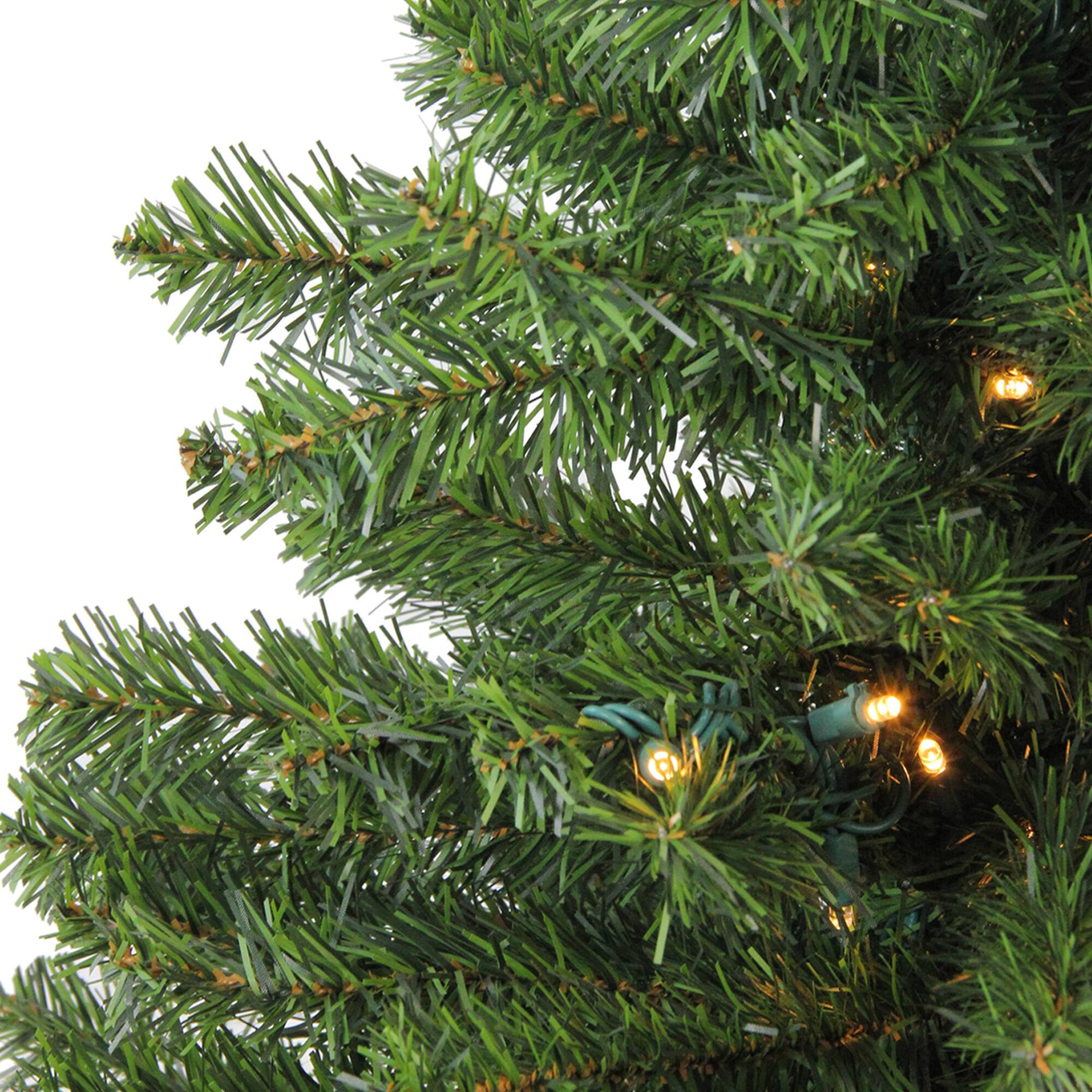 18&#x22; Pre-Lit Canadian Pine Artificial Christmas Tree, Clear LED Lights