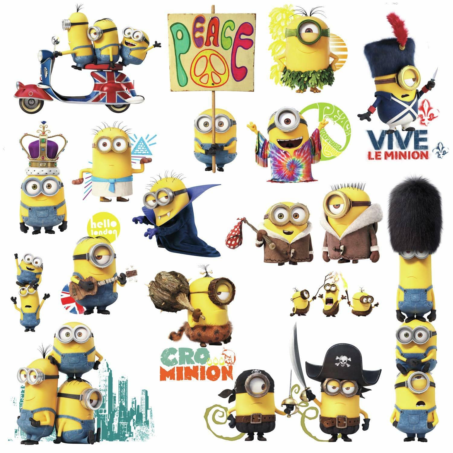 RoomMates Minions The Movie Peel & Stick Wall Decals