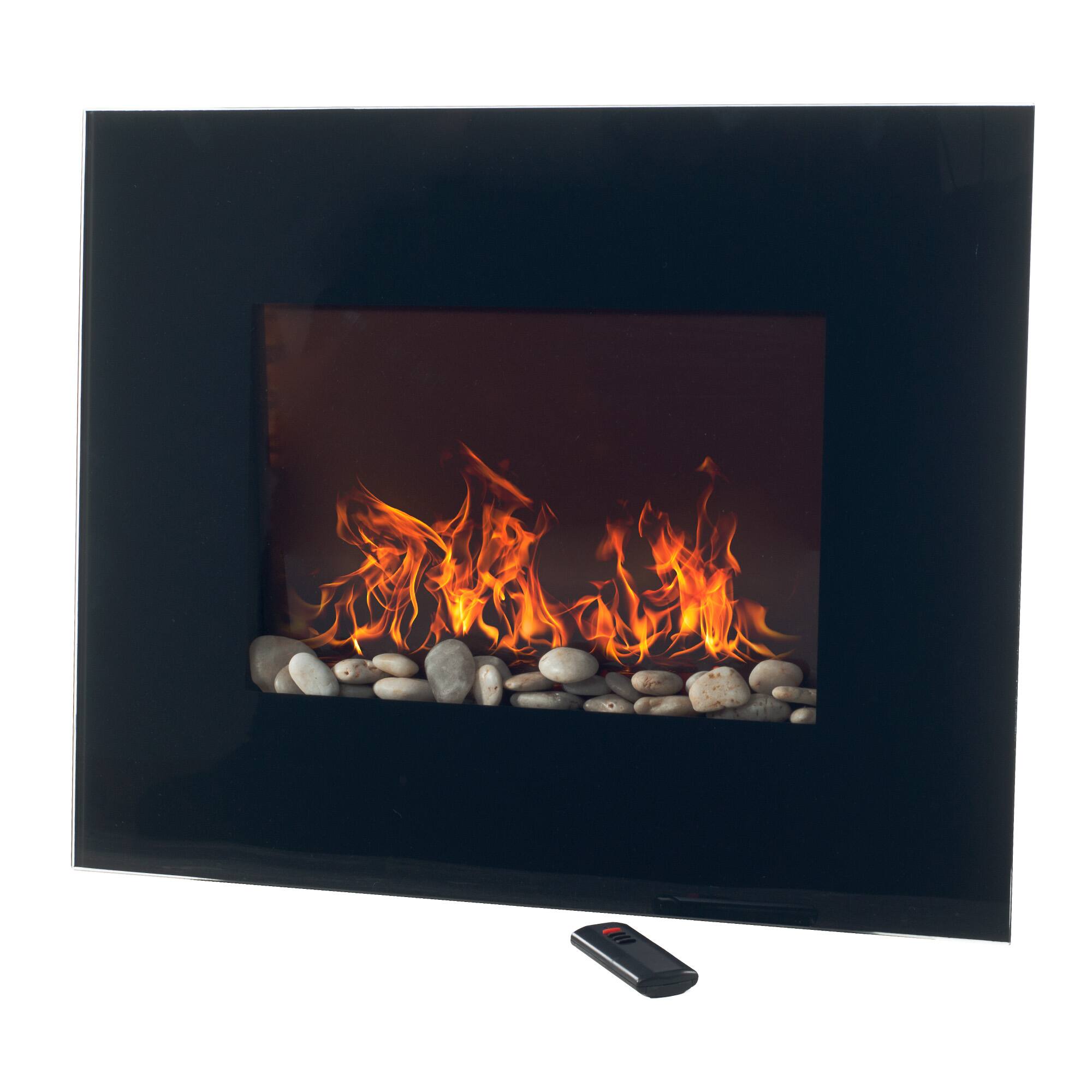 Hastings Home 26&#x22; Black Electric Fireplace