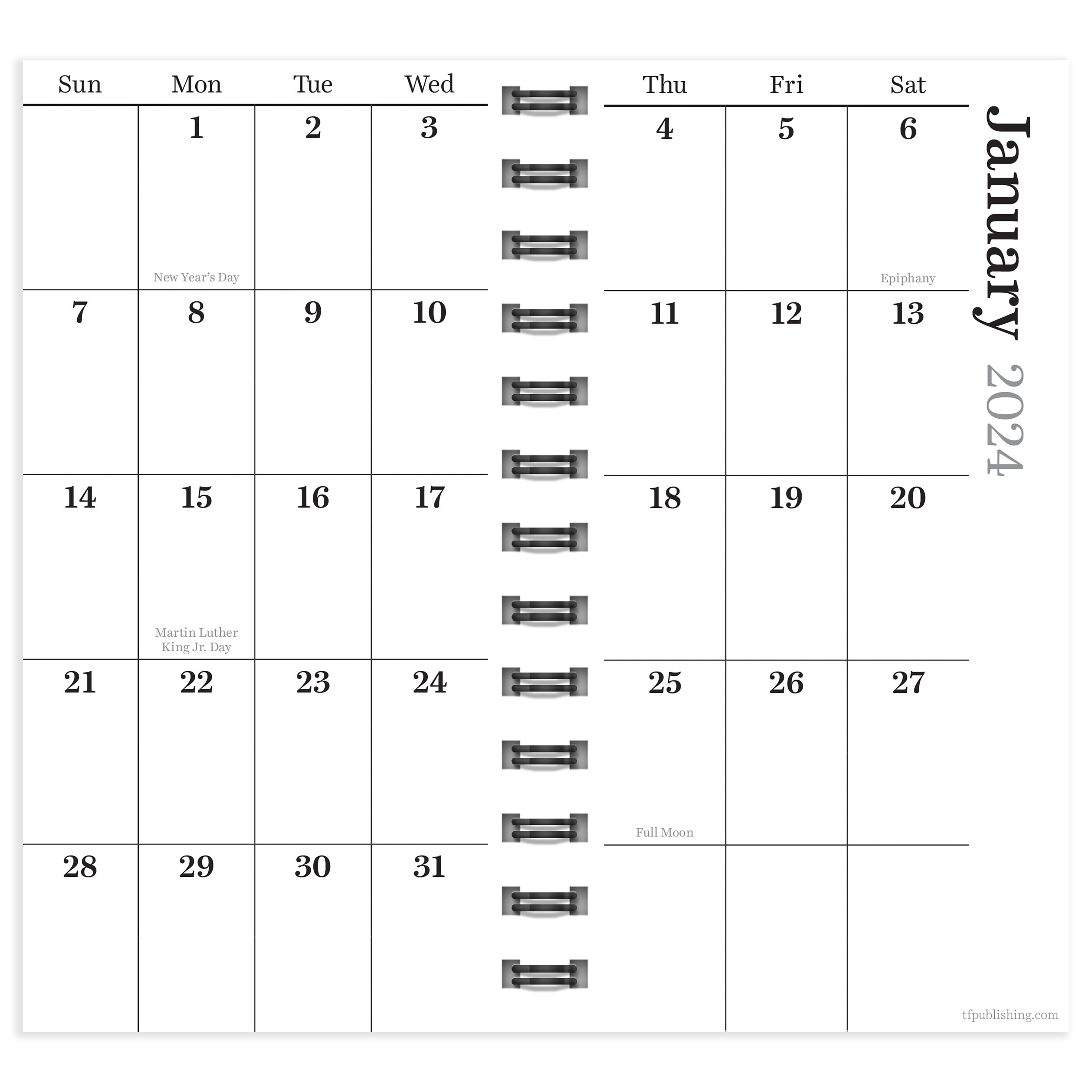 12-Month Weekly Diary - Mini - 2024 DAISY