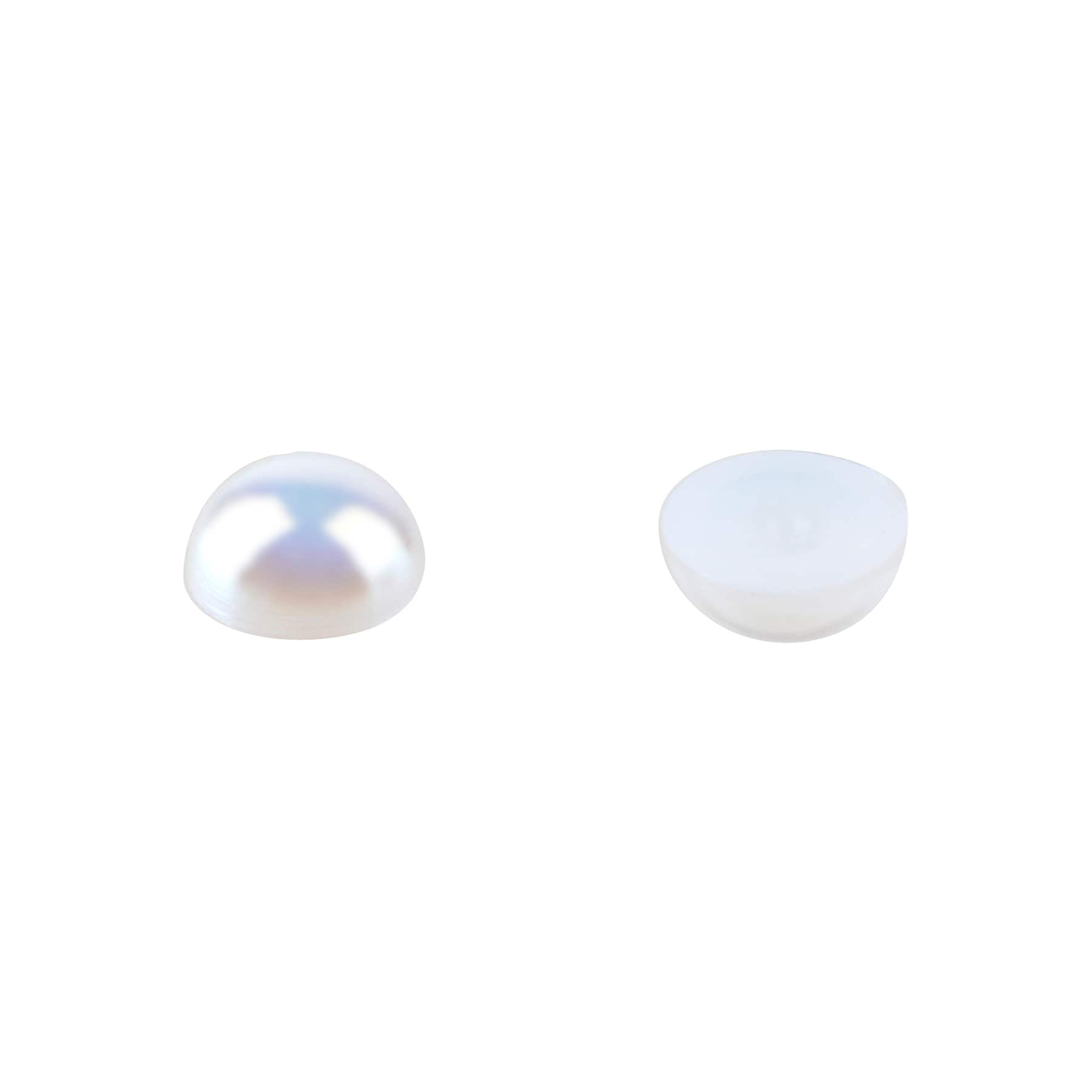 7.5mm White AB Round Flatback Plastic Pearls, 4,000ct. by Bead Landing&#x2122;