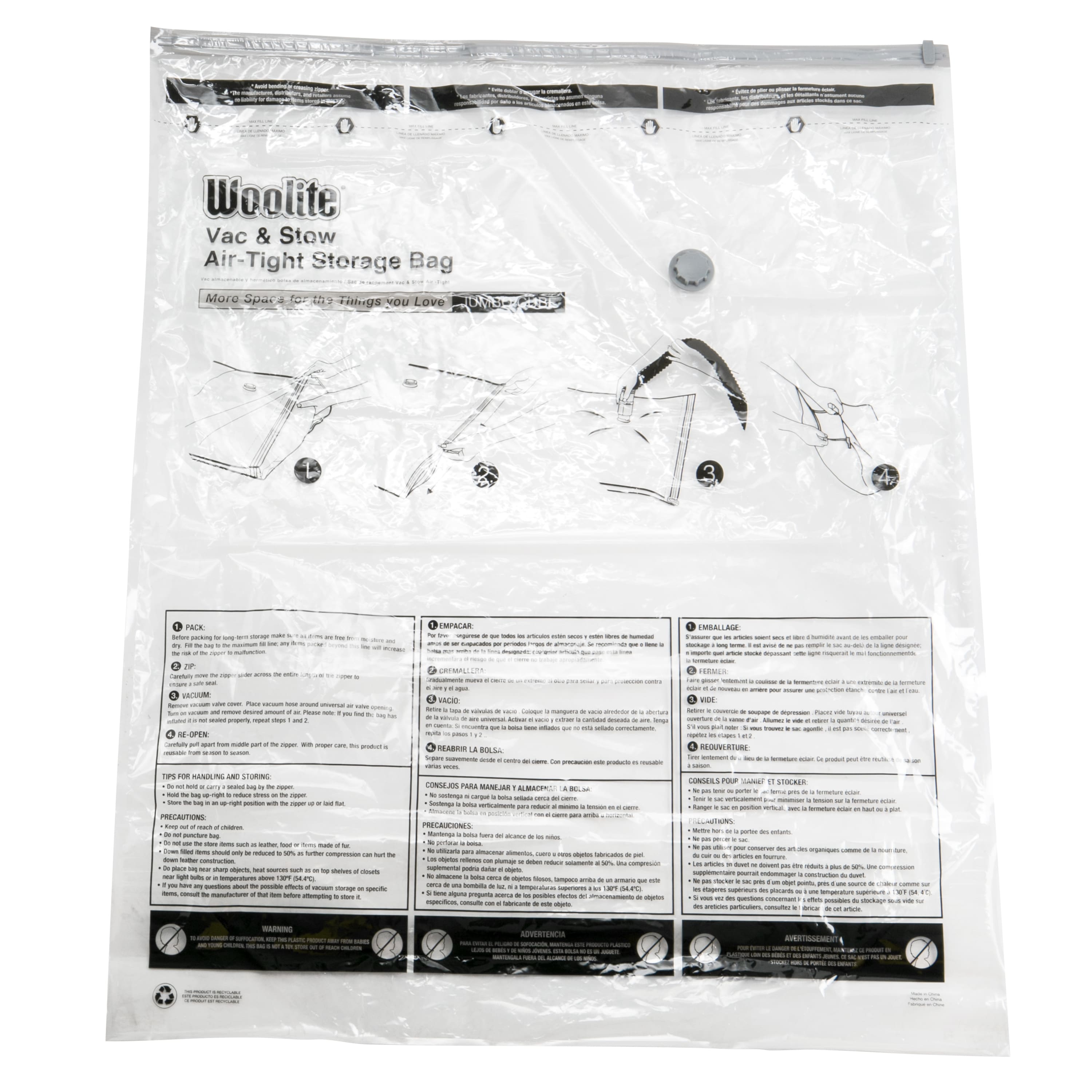 Woolite&#xAE; Jumbo Cube Vac &#x26; Stow Air-Tight Vacuum Storage Bag