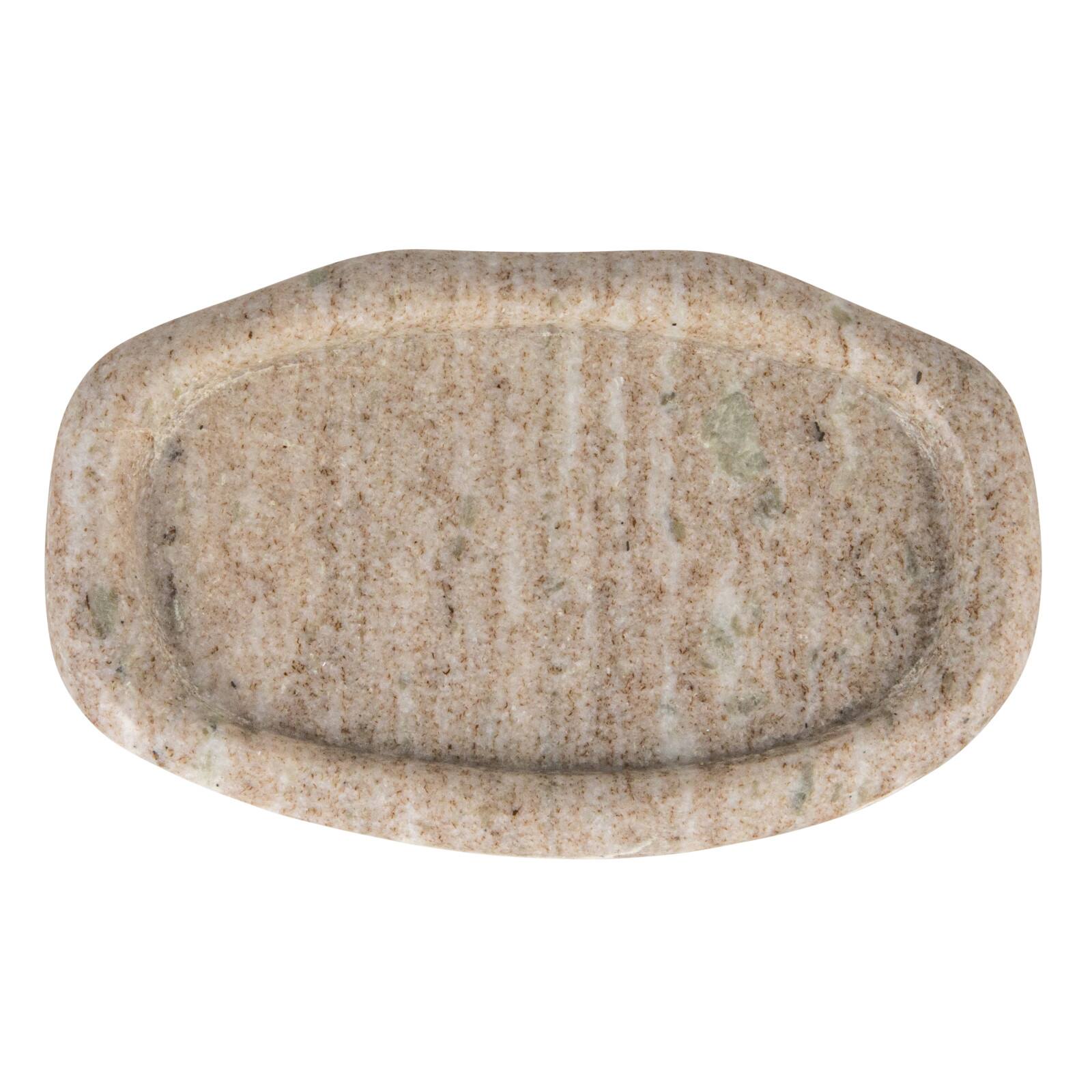 Hello Honey&#xAE; 8&#x22; Beige Oval Marble Serving Tray