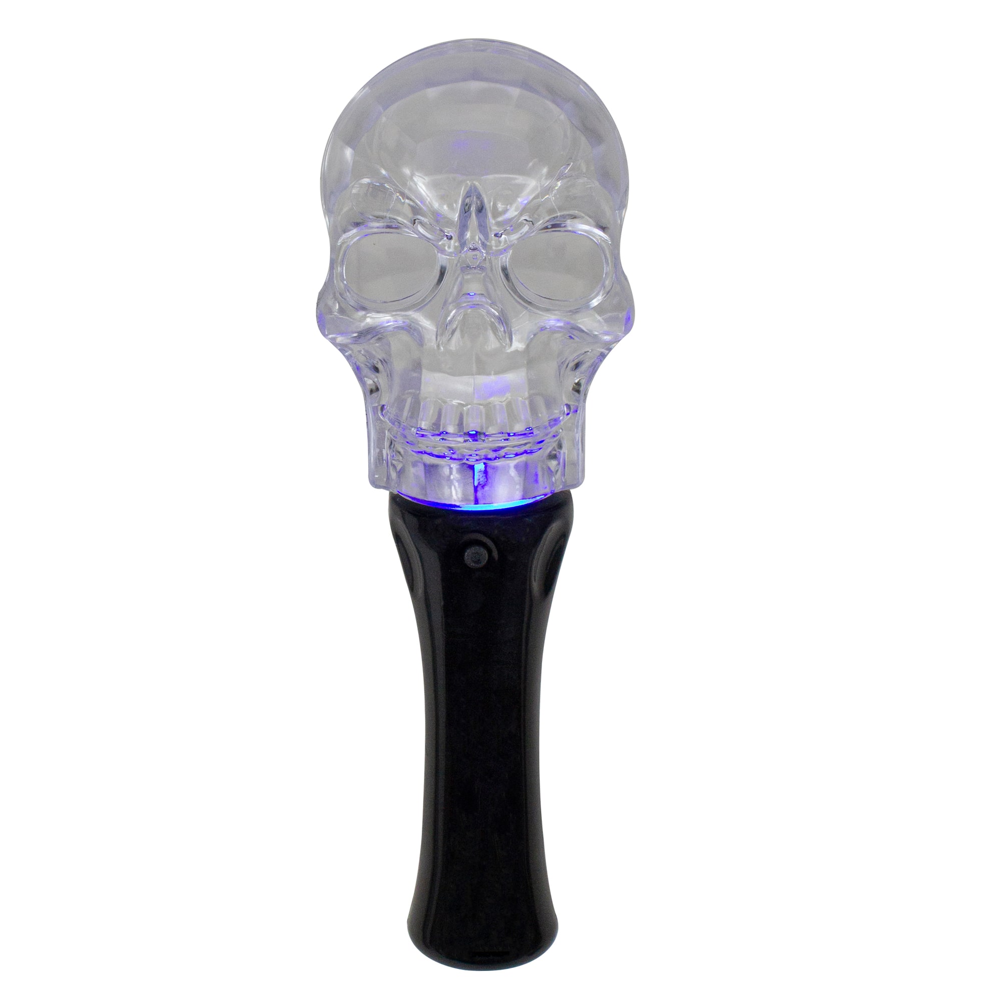 9&#x22; LED Transparent Multi-Function Halloween Skull Light