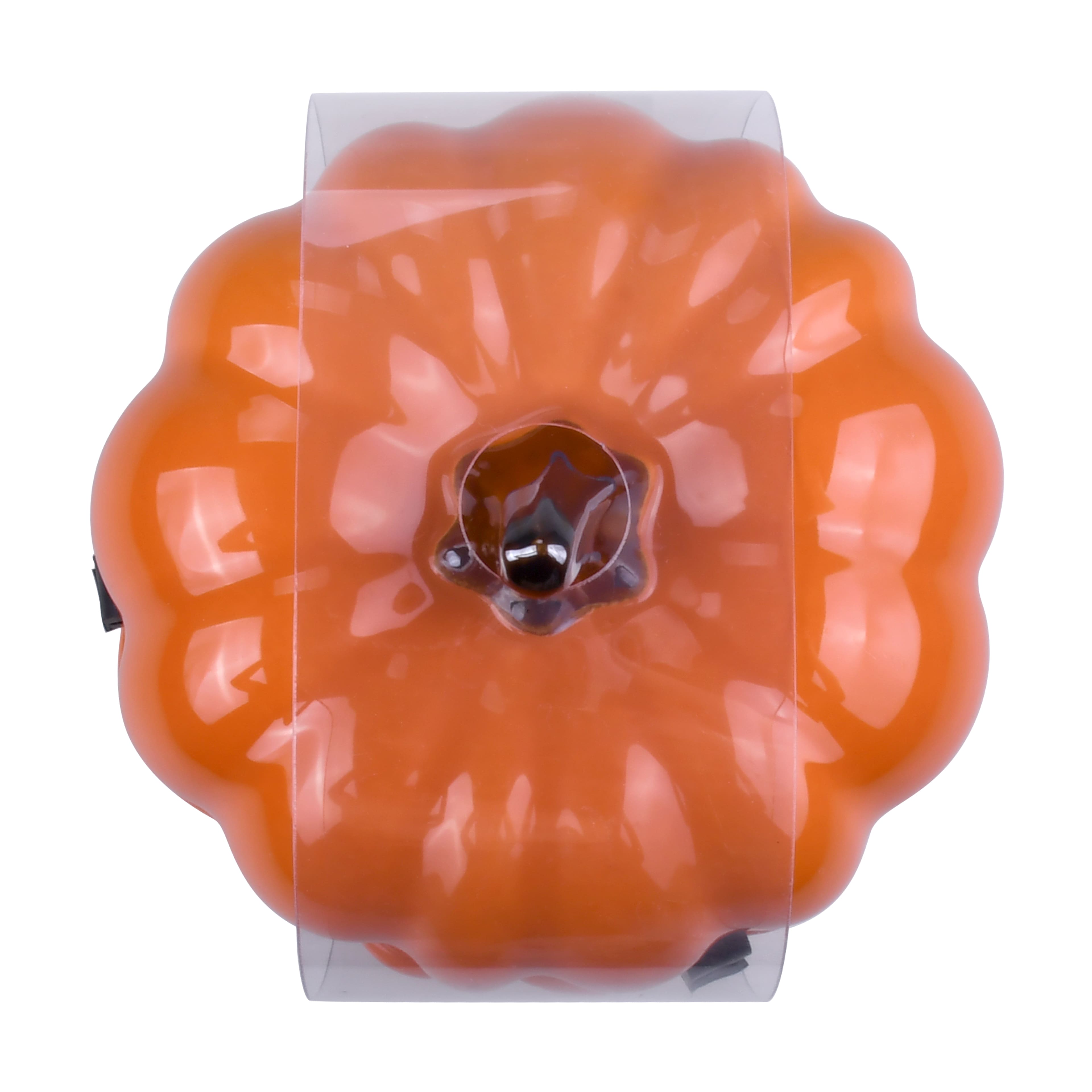 4.75&#x22; Orange Ceramic Pumpkin Cocotte by Makery&#x2122;